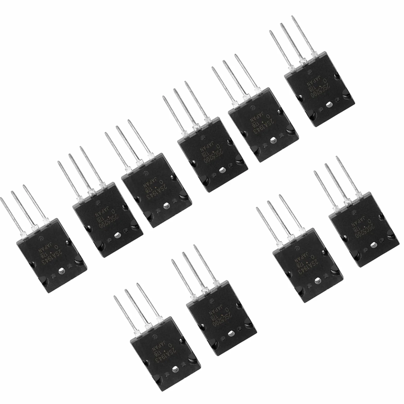 5-Paar-Leistungstransistoren, 2SC5200 Hochleistungs-Audiotransistor Passender Audio-Siliziumtransistor
