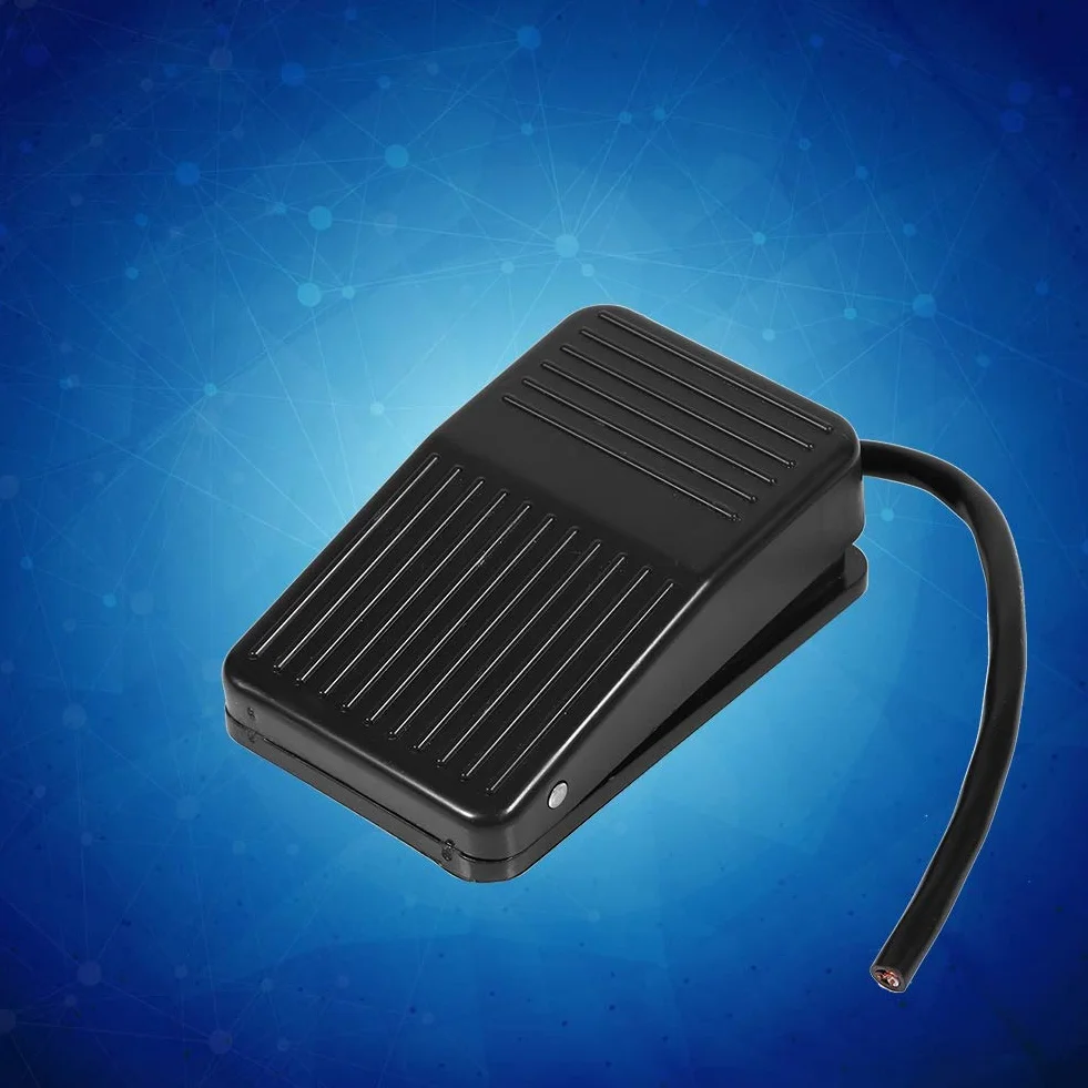 Ausla Elektryczny Przełącznik Pedału, 220V 10A, Czarny, Plastikowy, Antypoślizgowy, z Kablem 10cm