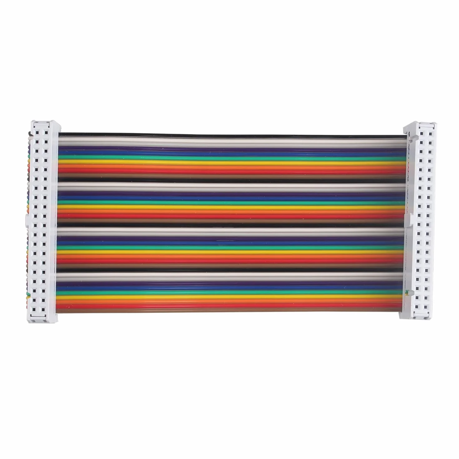 ZDE 40-biegunowy płaski kabel wstążkowy GPIO tęczowy, akcesoria komputerowe, 10 cm, kompatybilny z Raspberry Pi 5 4B 3 2 Model B B+ (żeńskie do żeńskich)