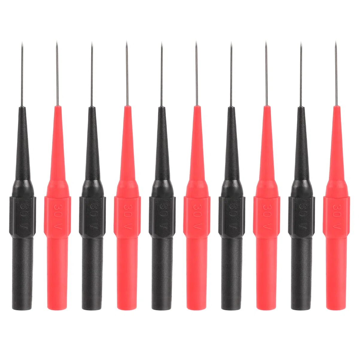 10 sztuk sonda testowej multimetru, 0,7 mm, igła, końcówka kontrolna, wtyczka bananowa, multimetr, przewód pomiarowy, piercing izolacyjny, próbka
