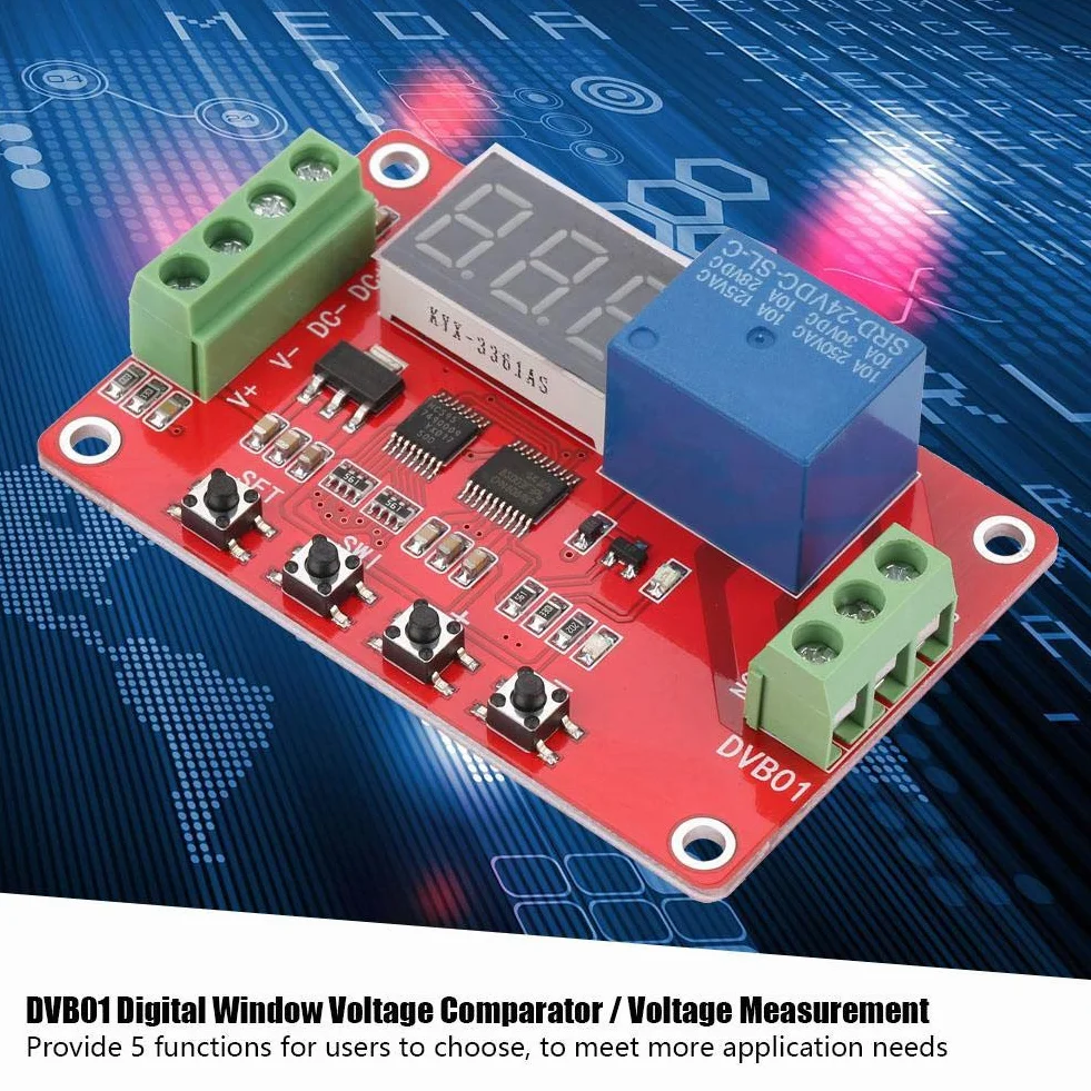 DVB01 Cyfrowy komparator napięcia 12V/24V ochrona przed zbyt niskim napięciem