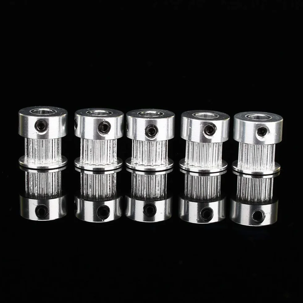 5 sztuk koło rozrządu, 16 zębów 5mm otwór aluminiowe koło rozrządu narzędzie do drukarki 3D CNC, silniki krokowe Nema 17