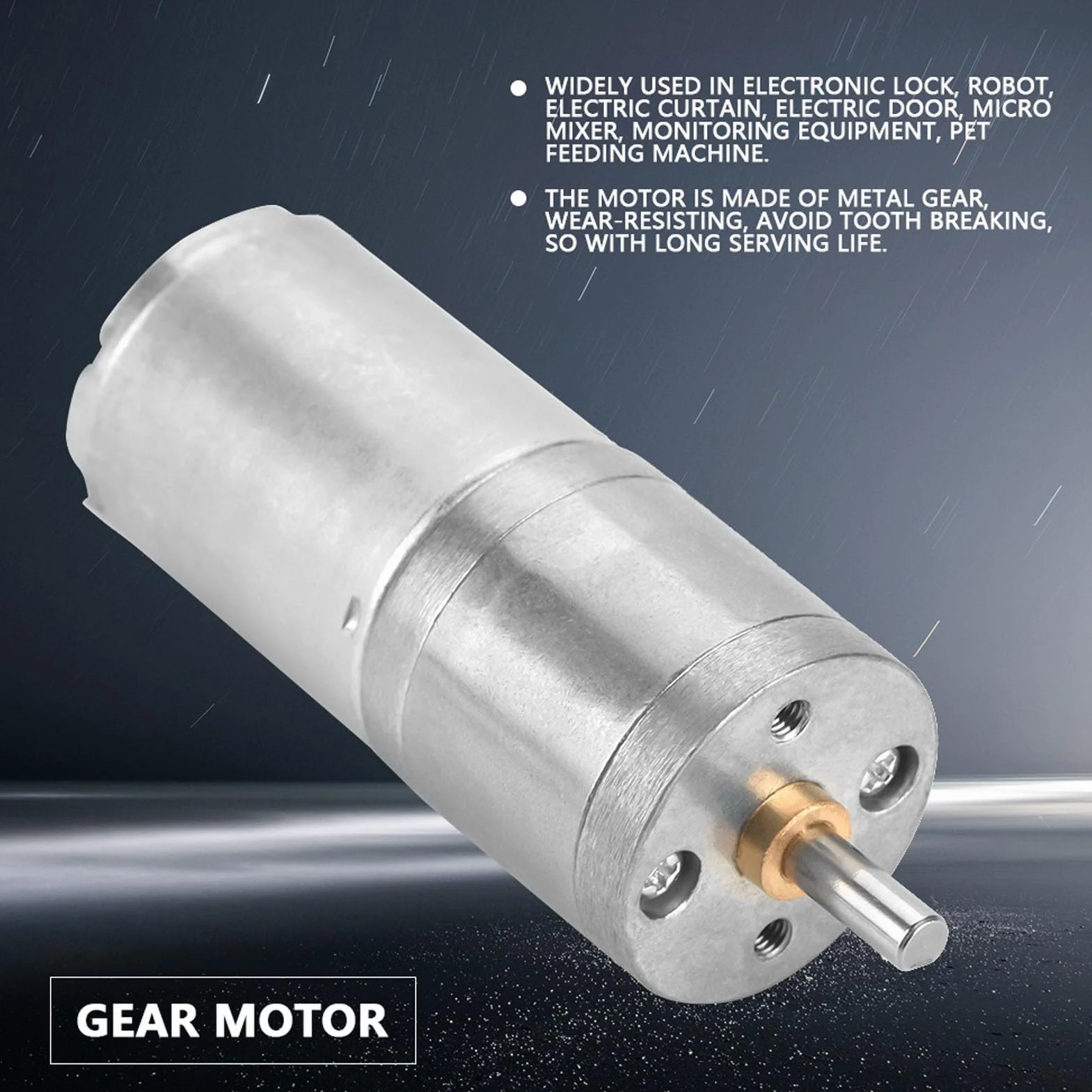 Milltrip Motoreduktor Prądu Stałego 25GA-370 DC 12V 30 obr./min 25mm Metalowy