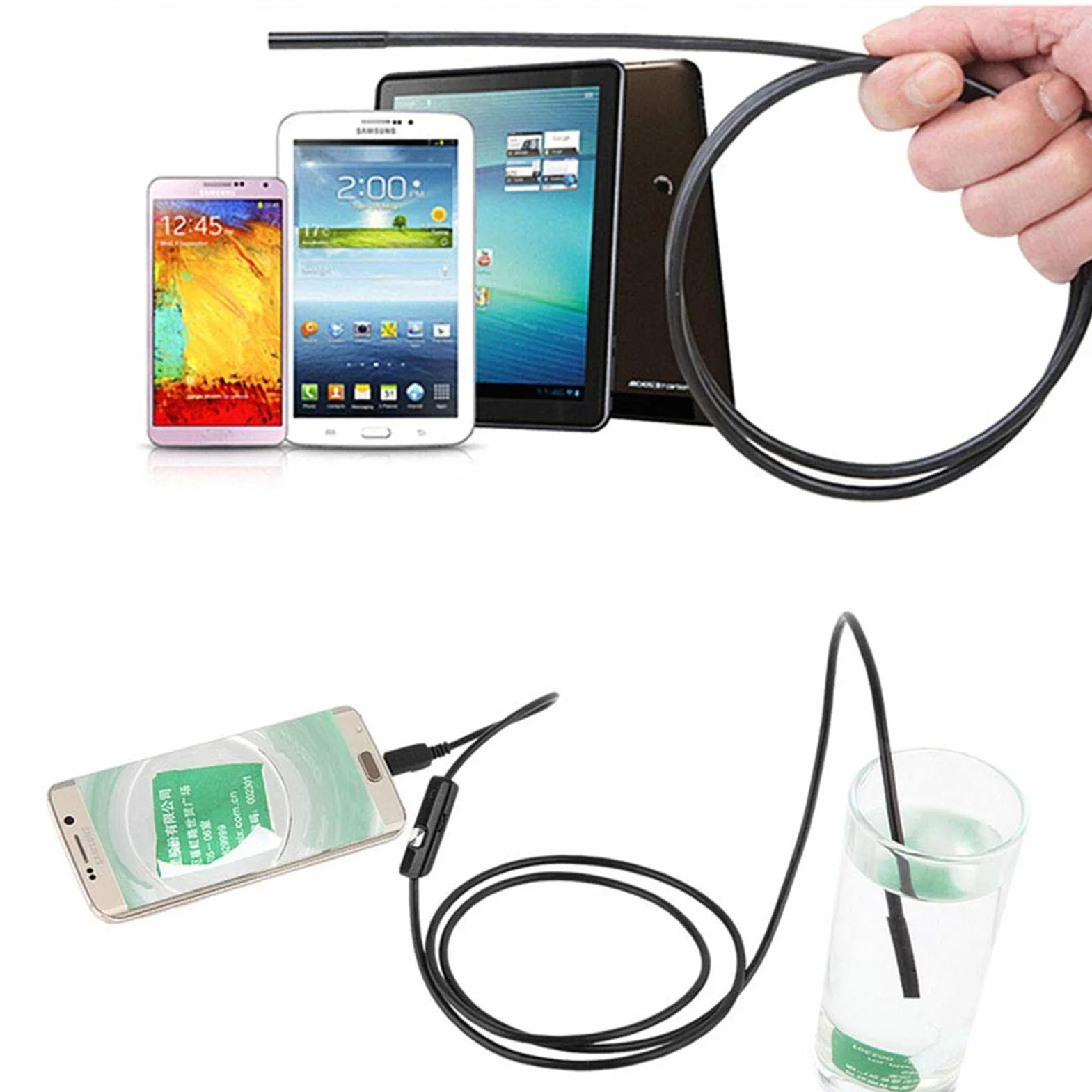 Endoskop 7 mm 2 m wodoszczelny 6 LED Android mini USB endoskop