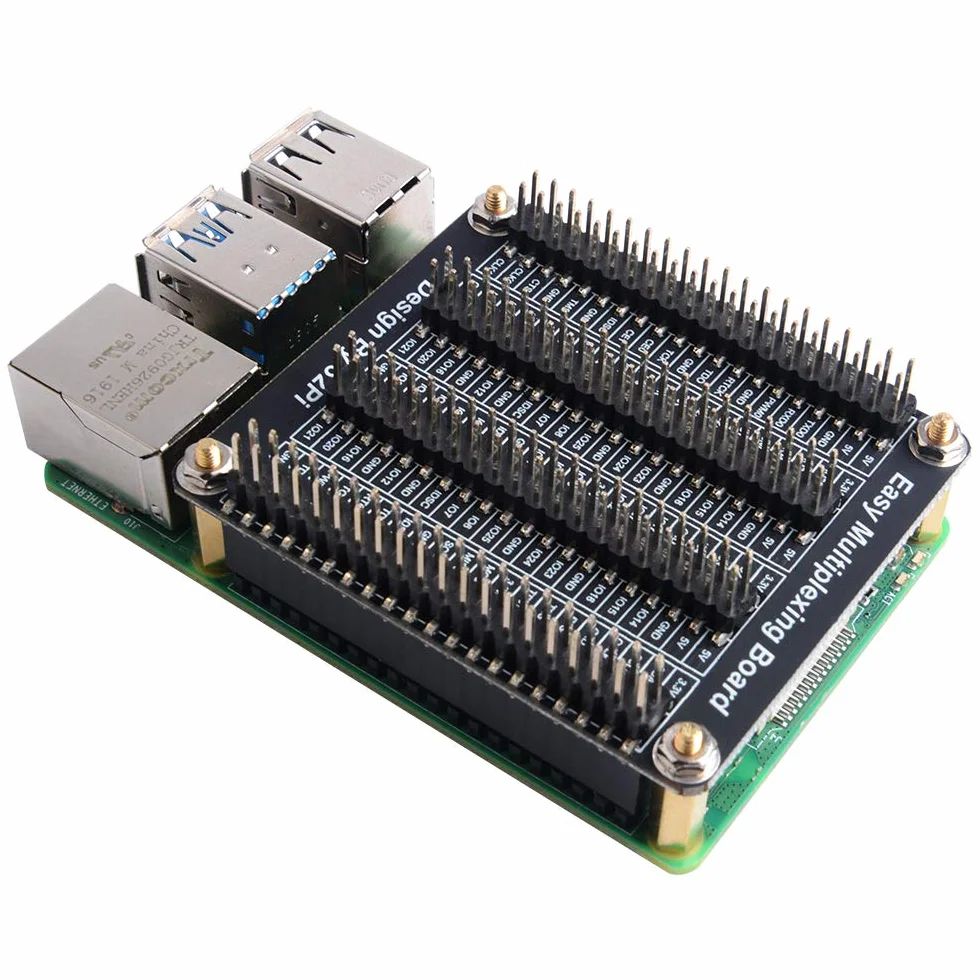 GeeekPi Raspberry Pi 4 uniwersalna płytka rozszerzeń GPIO, nazwa BCM, znacznik sitodrukowy, miedziany sztyft, śruby i nakrętki w zestawie