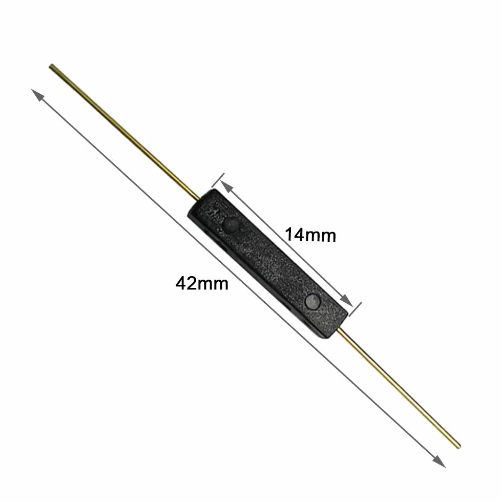 20 szt. Premium GPS-14 A przełącznik Reed, 2,5 x 14 mm styk, magnetyczny przełącznik indukcyjny, styk Reedstyk zwierny (N/O), magnetyczne sterowanie