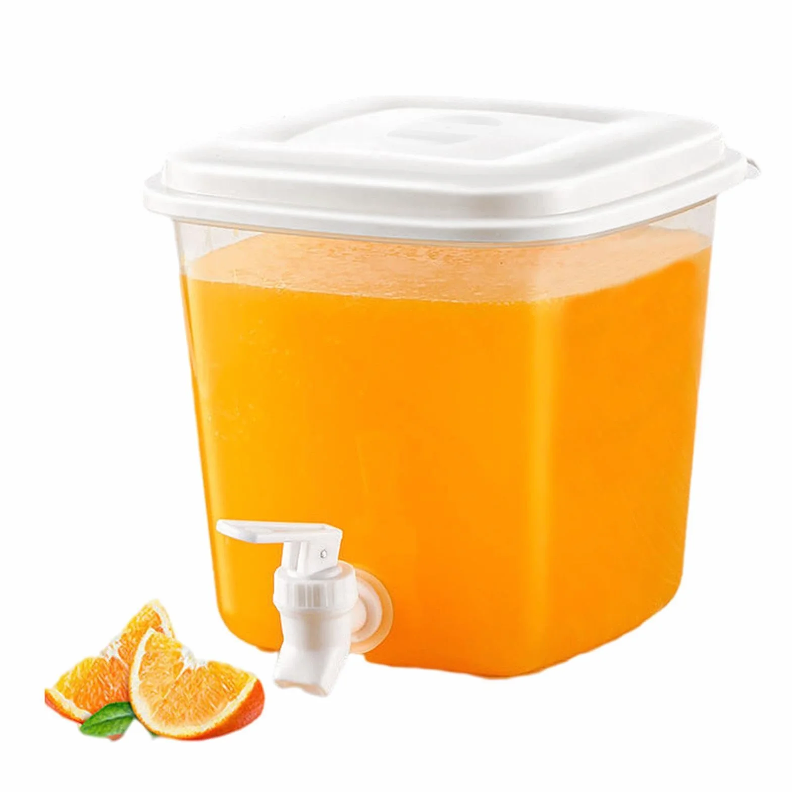 Dozownik do napojów z kranikiem, 3,5 l, z kranikiem, do wielokrotnego napełniania, z pokrywką, do zimnych napojów, owoców, herbaty