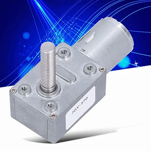 Jgy-370 Przemysłowy silnik z przekładnią ślimakową M8 Wał gwintowany Samoblokujący DC12V 10 obr./min