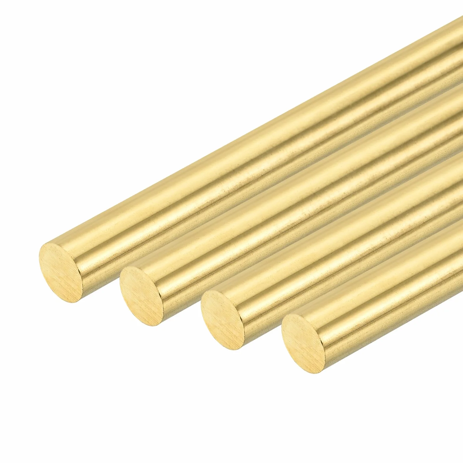 QUARKZMAN 4 sztuki 5/16" (8 mm) średnica mosiężny pręt okrągły 4" (102 mm) długość H62 mosiężny pręt obrotowy okrągły pręt mosiężny do majsterkowania, rzemiosła, przemysłu, budownictwa