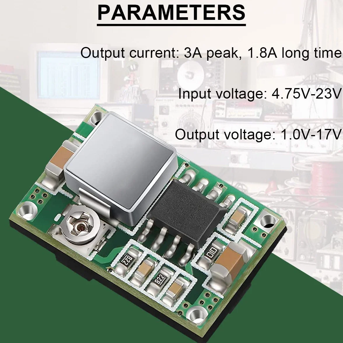 10 SZTUK Mini 360 Zasilacz Buck Moduł DC na DC Regulowany konwerter Buck 4.75-23V do 1.0-17V Ultra-Small Voltage Regulator 3A For Air Model