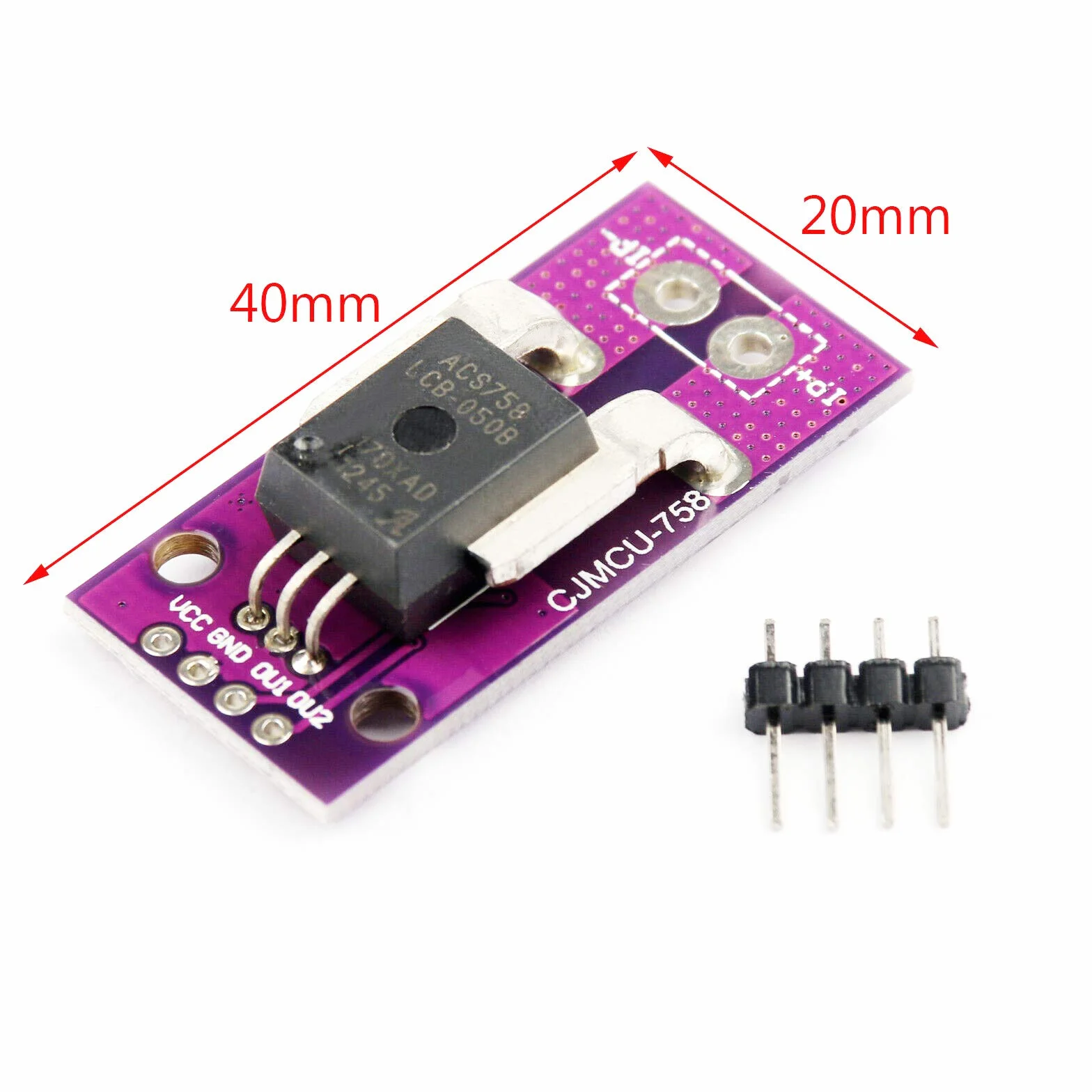 Hailege ACS758 ACS758LCB-050B-PFF-T 50A Linear Current Sensor ACS758LCB moduł prądu 120 kHz szerokość pasma 3-5,5 V