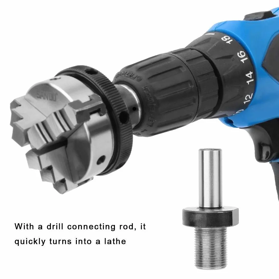 Edelstahl Chuck Pleuel für K01-50/63 K02-50/63 Drehfutter M14 * 1 Mini Drehmaschine Maschinenteile(10mm)