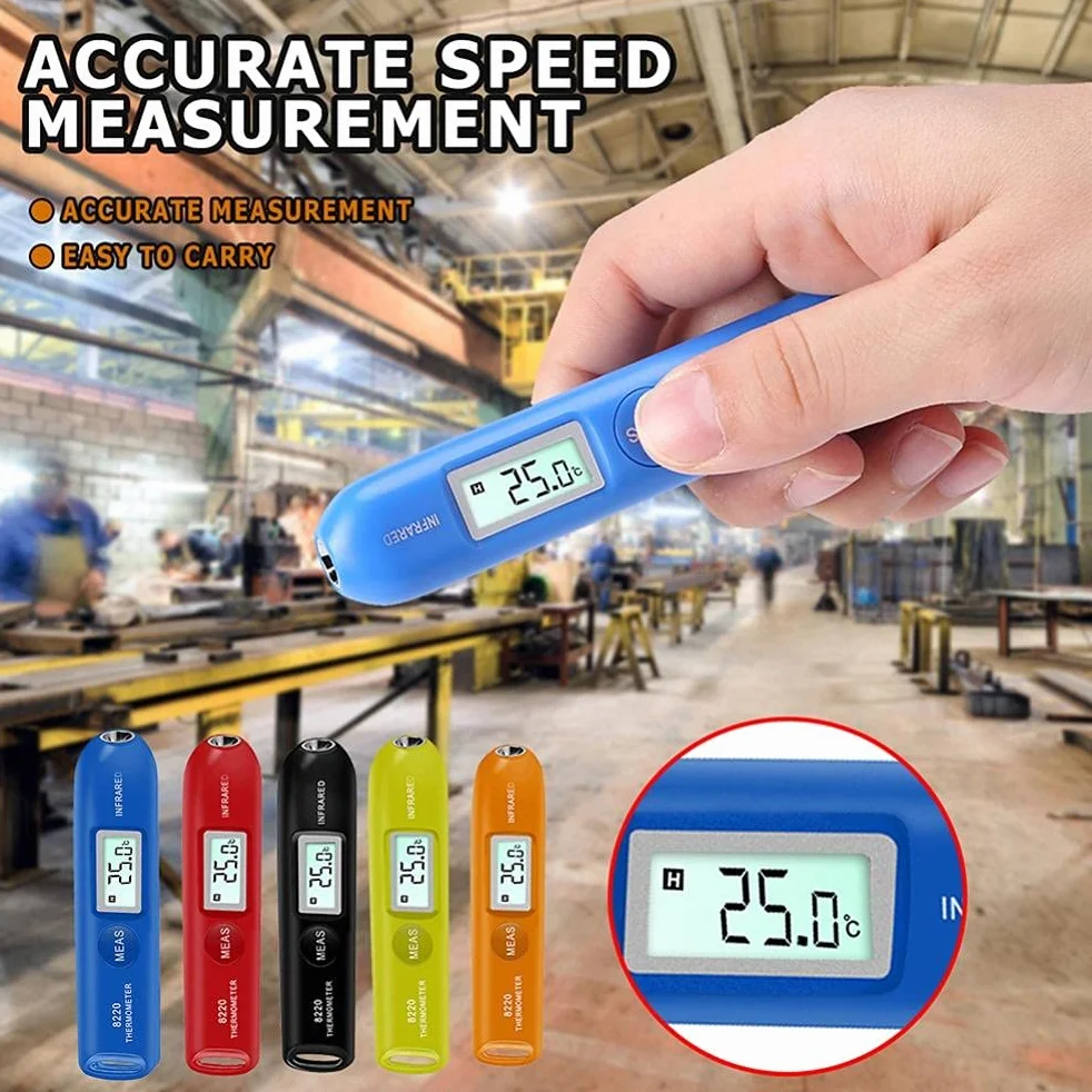 Mini termometr na podczerwień z ekranem LCD, przenośny rysik do bezdotykowych testów, wybór stopni Celsjusza/Fahrenheita (1)