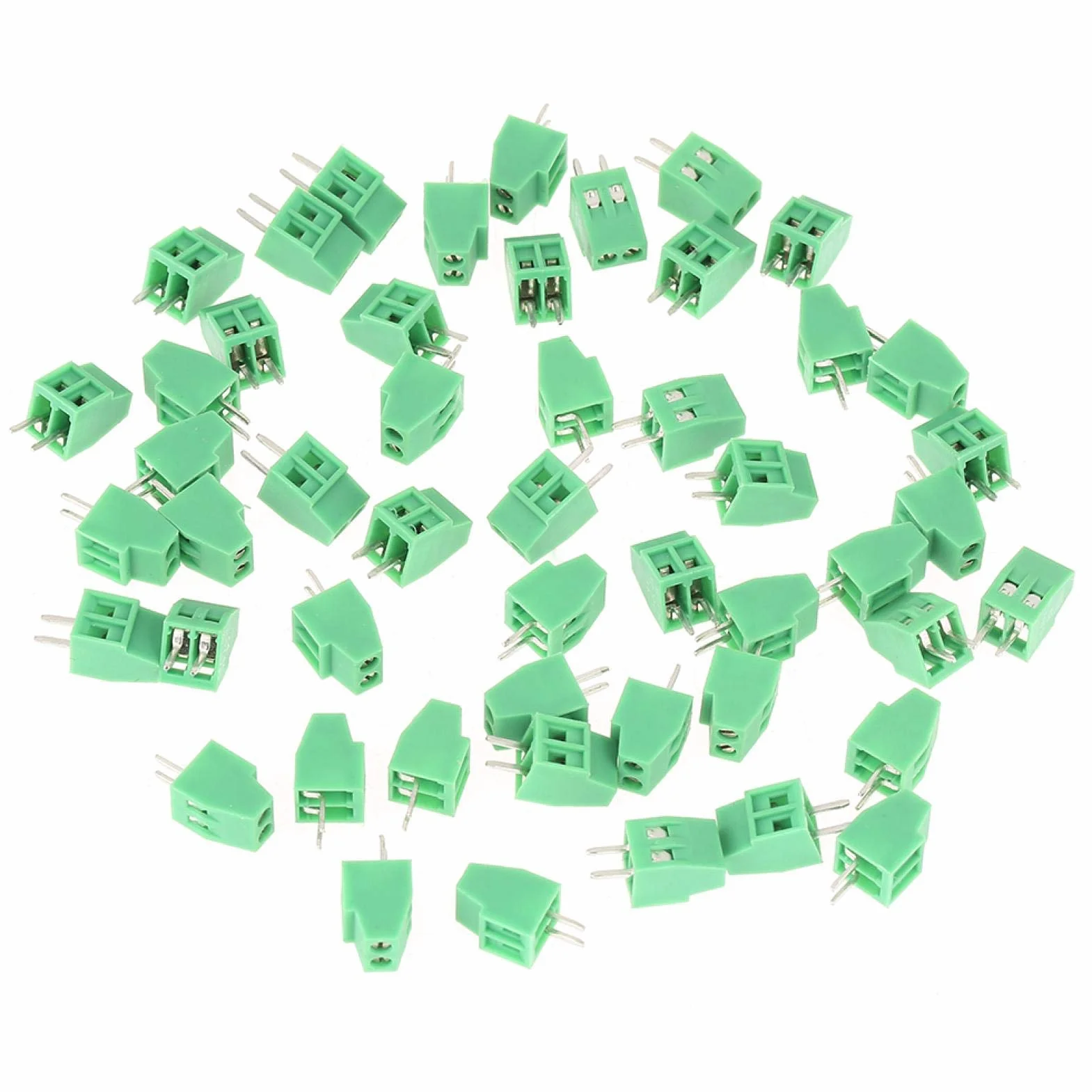 50 sztuk/zestaw złącze listwy zaciskowej 2 pin 2.54mm PCB listwa zaciskowa obwodu uziemienia listwa zaciskowa niskiej częstotliwości złącze śrubowe (zielony)