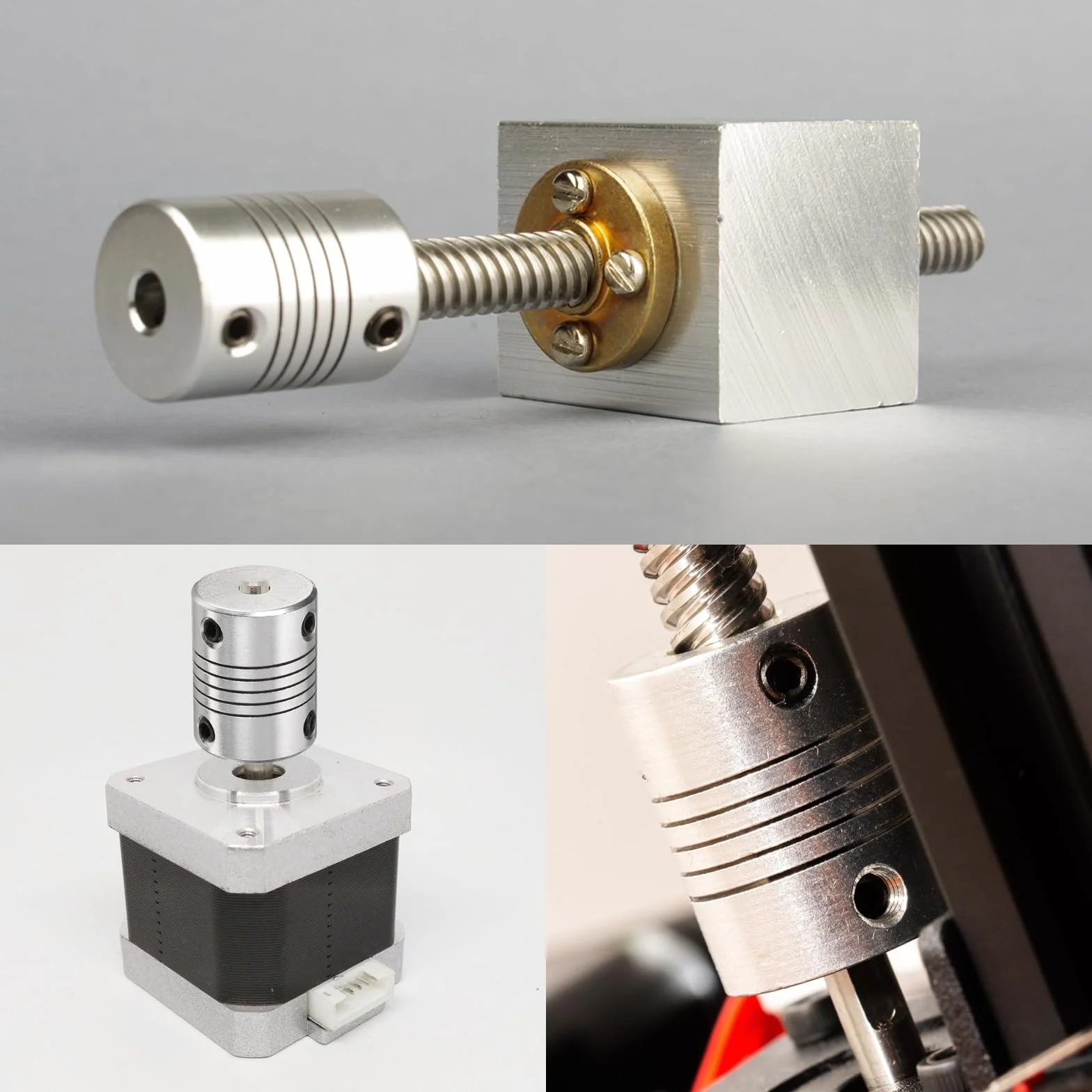 QUARKZMAN 5 sztuk stopu aluminium sprzęgło wału 6,35 mm na 10 mm, elastyczne sprzęgło złącze silnika, złącze silnika krokowego, sprzęgło do maszyny CNC i drukarki 3D (L25 x D19)