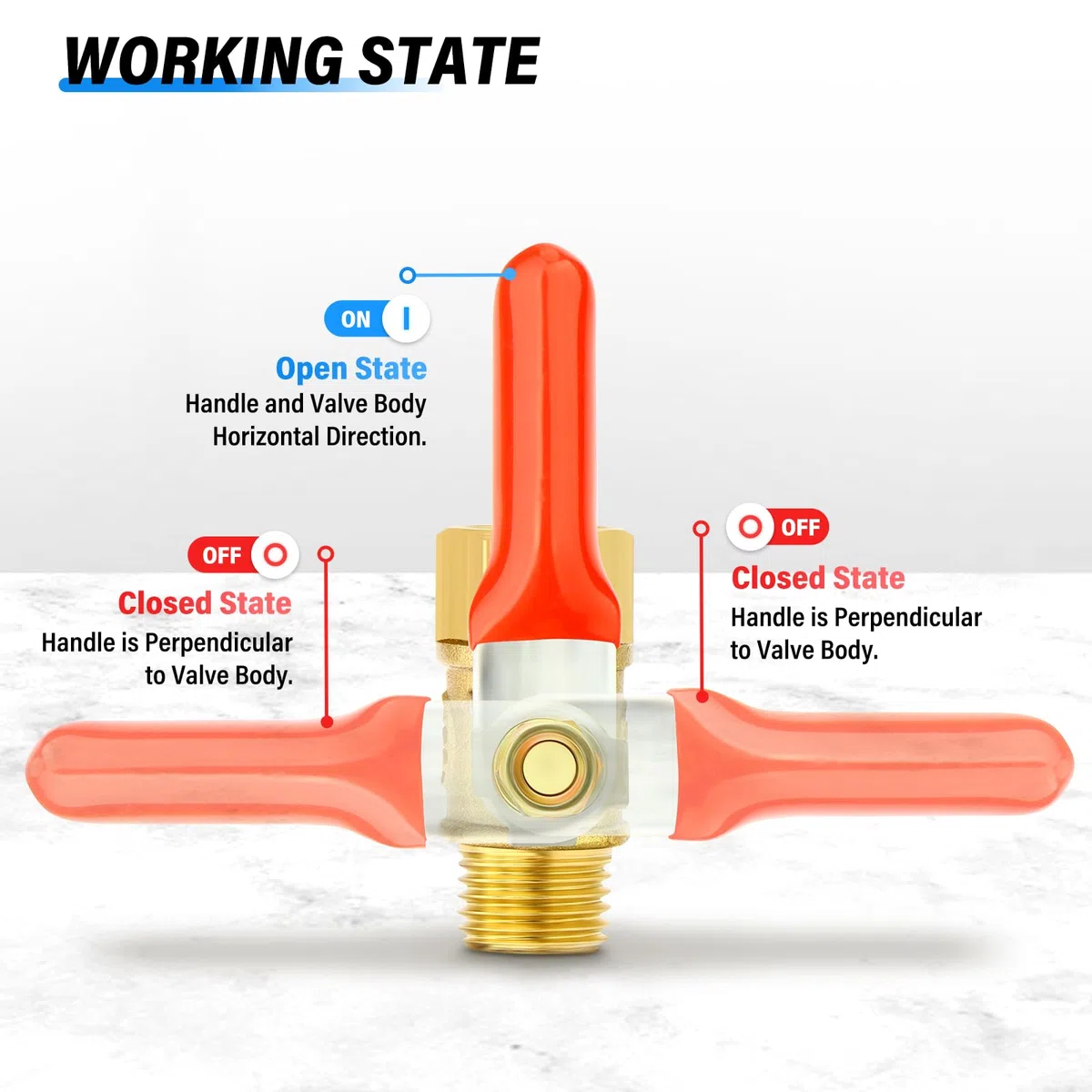 TAILONZ PNEUMATIC 1 szt. 1/4 cala mosiądz Mini zawór kulowy wyłącznik odcinający, 1/4 cala męski x żeński BSP gwint złączka do rur
