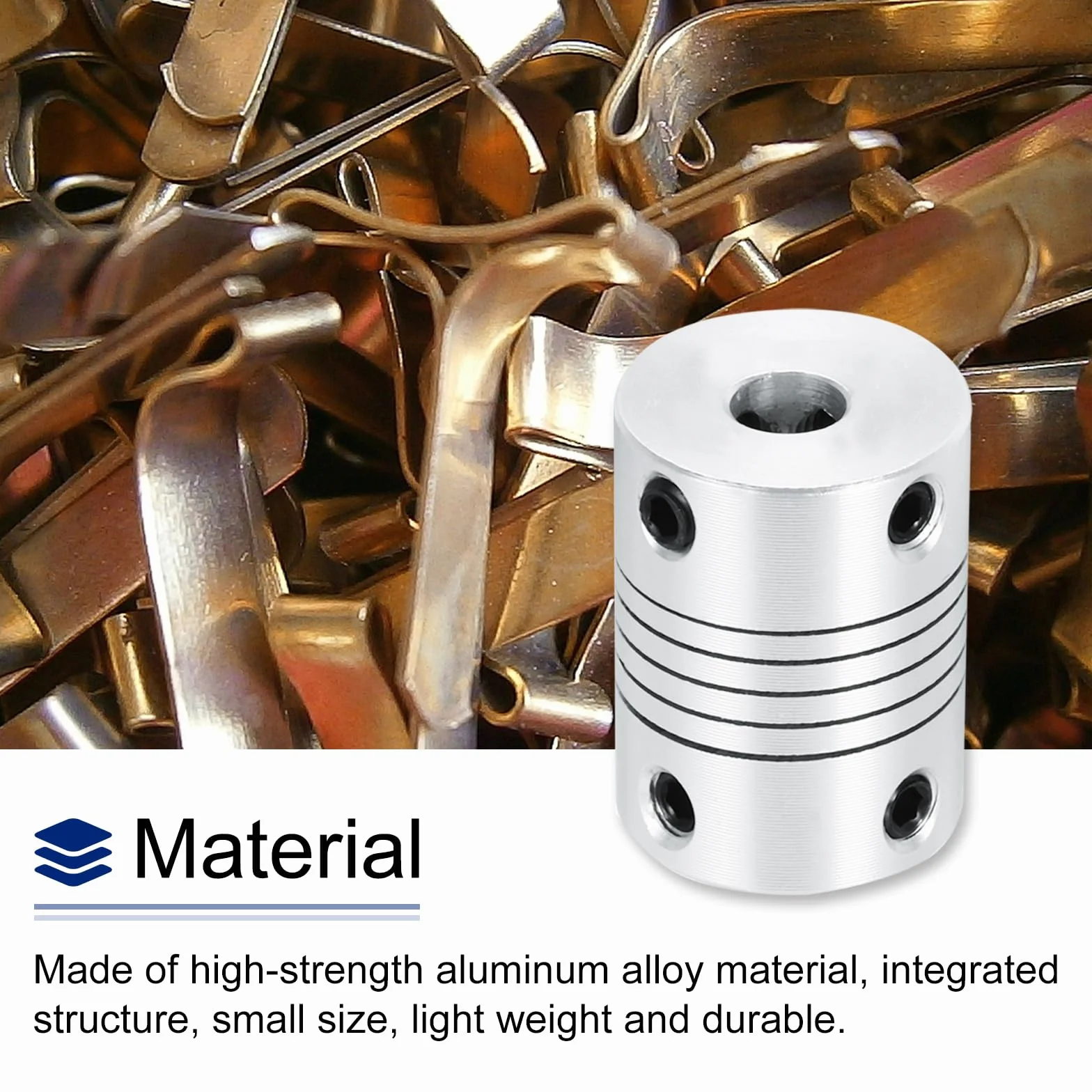 QUARKZMAN 4 sztuki 4 mm do 5 mm ze stopu aluminium, sprzęgło wału L25 x D19, elastyczna wiązka sprzęgła, stepper silnik, łącznik do drukarki 3D, maszyny CNC, enkodera, wał silnika, kolor srebrny