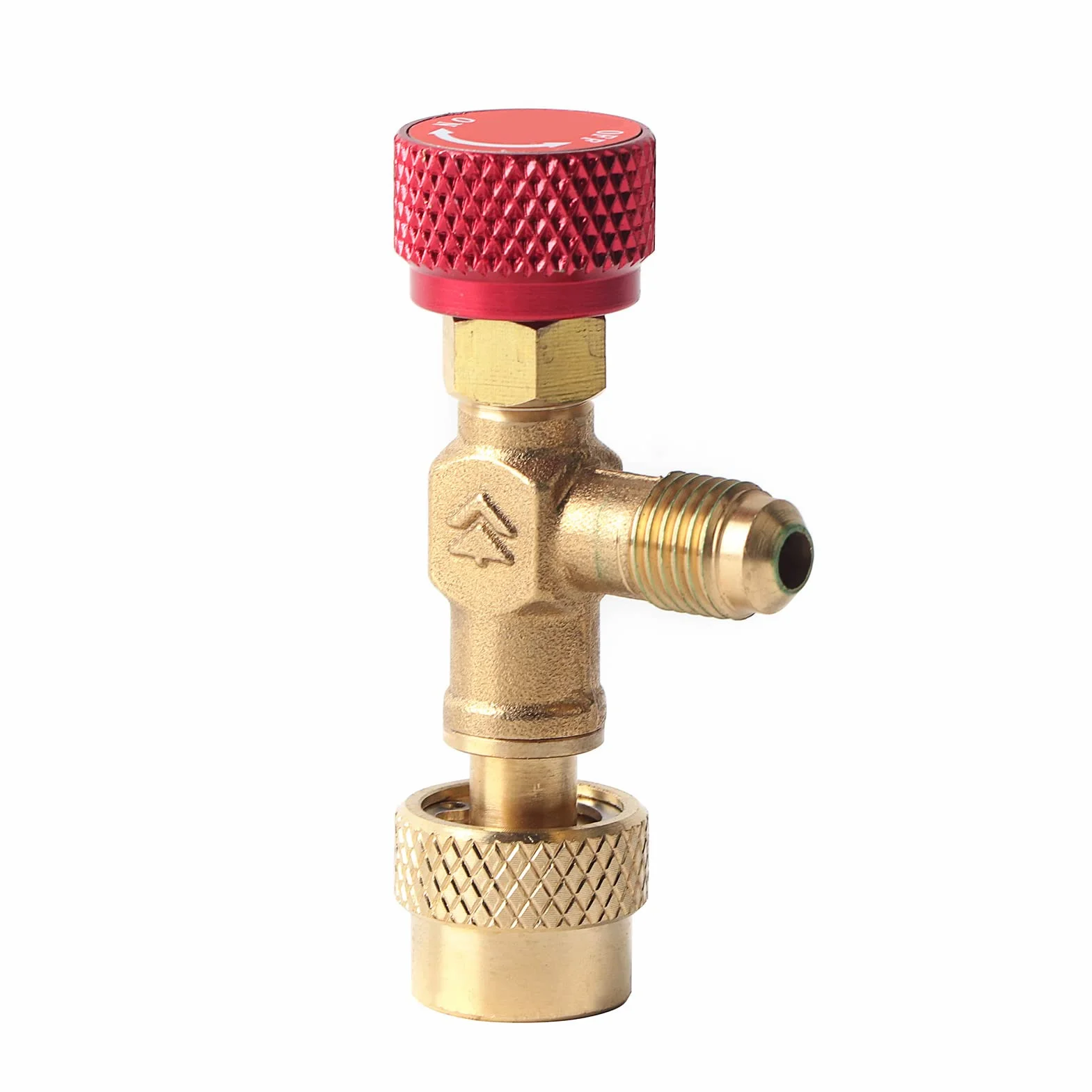 Adapter do klimatyzacji R410a Zawór Regulacji Przepływu Czynnika Chłodniczego Mosiężny 1/4''-5/16'' Zawór Żeński Serwis Klimatyzacyjny Elastyczne Ładowanie