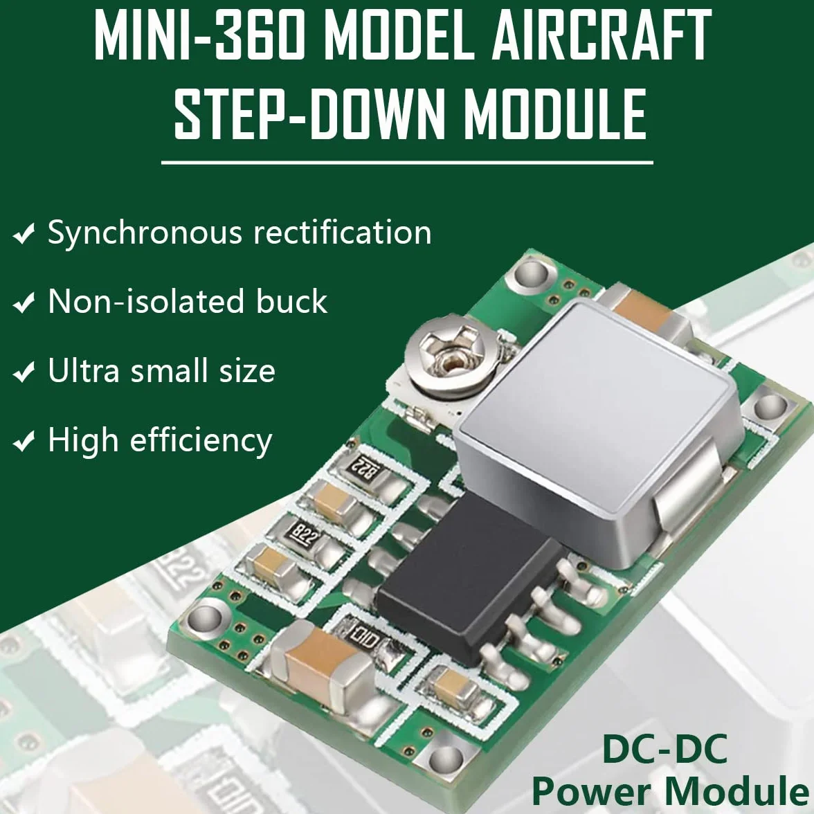 10 SZTUK Mini 360 Zasilacz Buck Moduł DC na DC Regulowany konwerter Buck 4.75-23V do 1.0-17V Ultra-Small Voltage Regulator 3A For Air Model