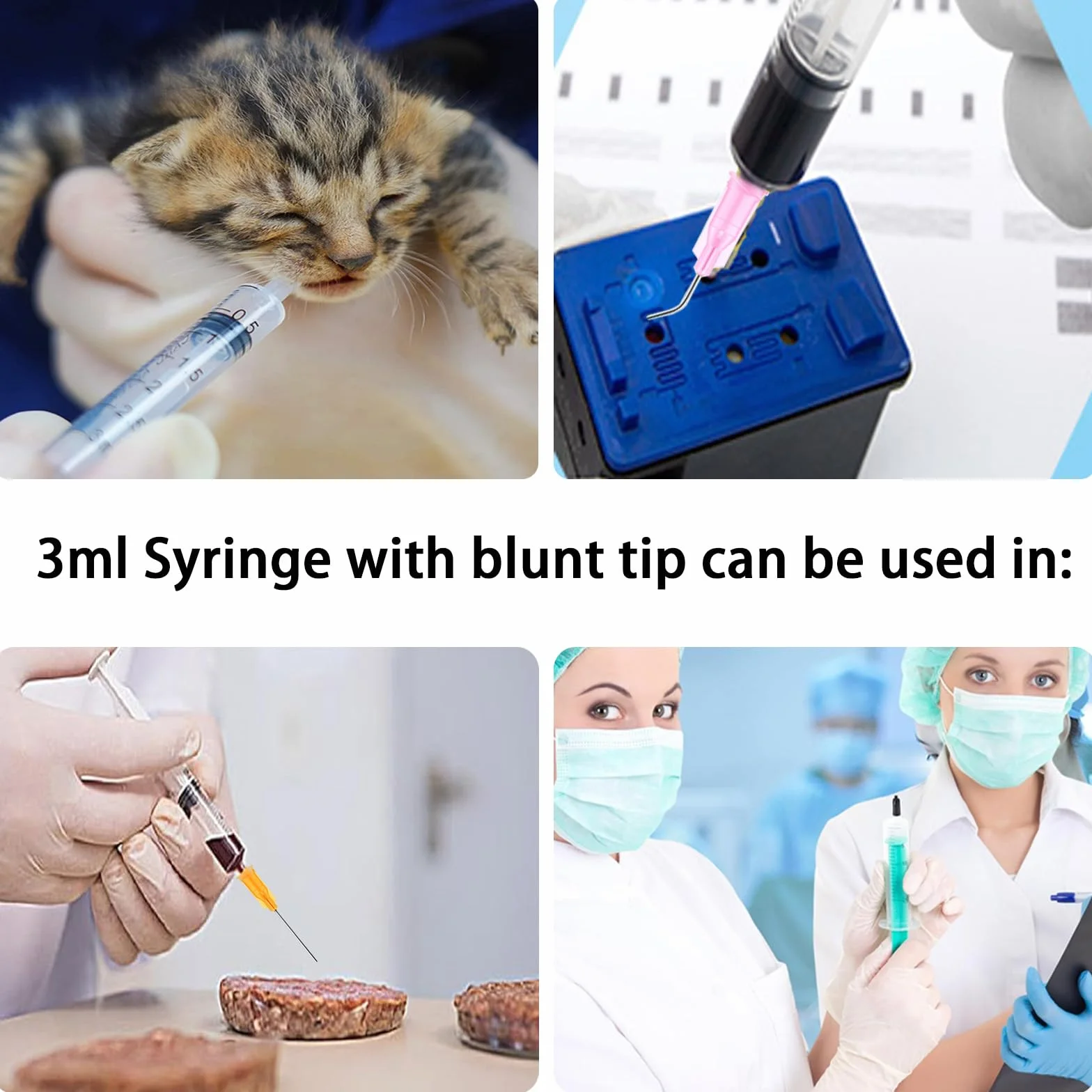 Strzykawka z tworzywa sztucznego 3 ml 15 sztuk dozująca z igłą