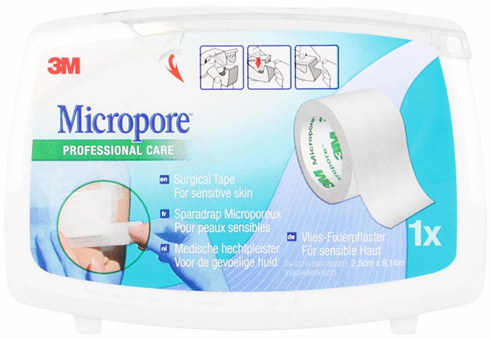3M Micropore Professional Care Sparadrap Mikroporowaty 2,5 cm x 9,14 m