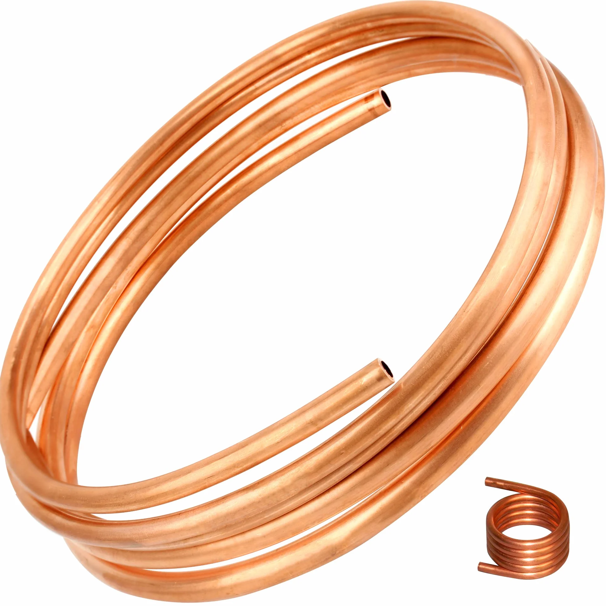 Rura miedziana, KWOKWEI miękka rura miedziana OD 6 mm ID 4,8 mm, długość 1,5 m, miedziana rura okrągła do urządzeń chłodniczych, generatorów, szyn elektrycznych, urządzeń przełączających, transformatorów itp