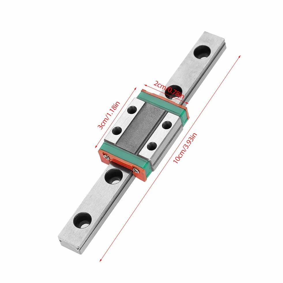LML9B Miniaturowa prowadnica szynowa Szerokość: 9 mm Z liniowym blokiem przesuwanym (100 mm)