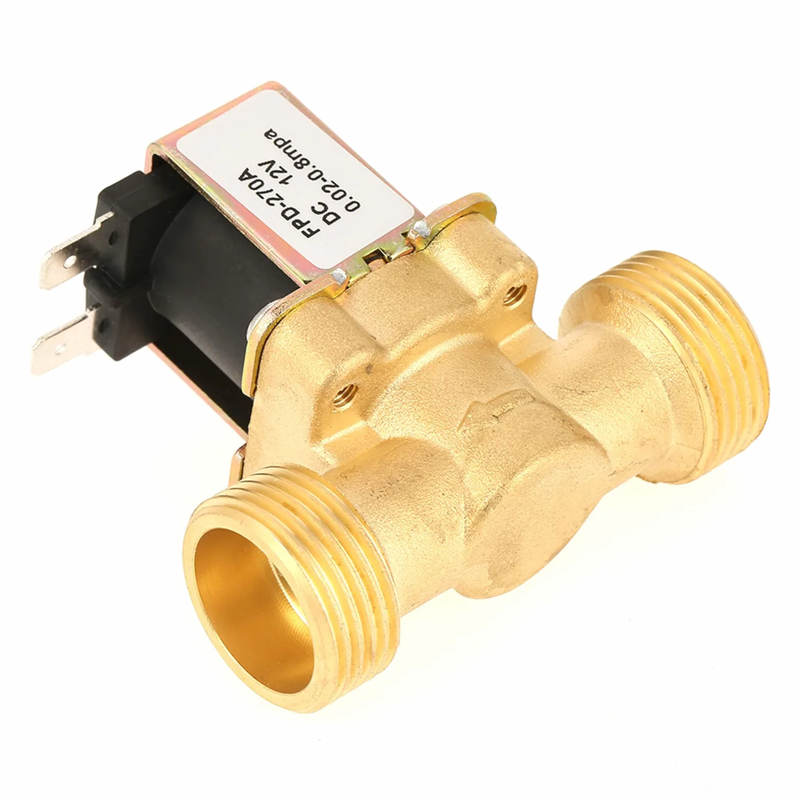 DC12V G3/4 Ventil Normal geschlossen Messing Elektrisch Magnetventil für Wasser