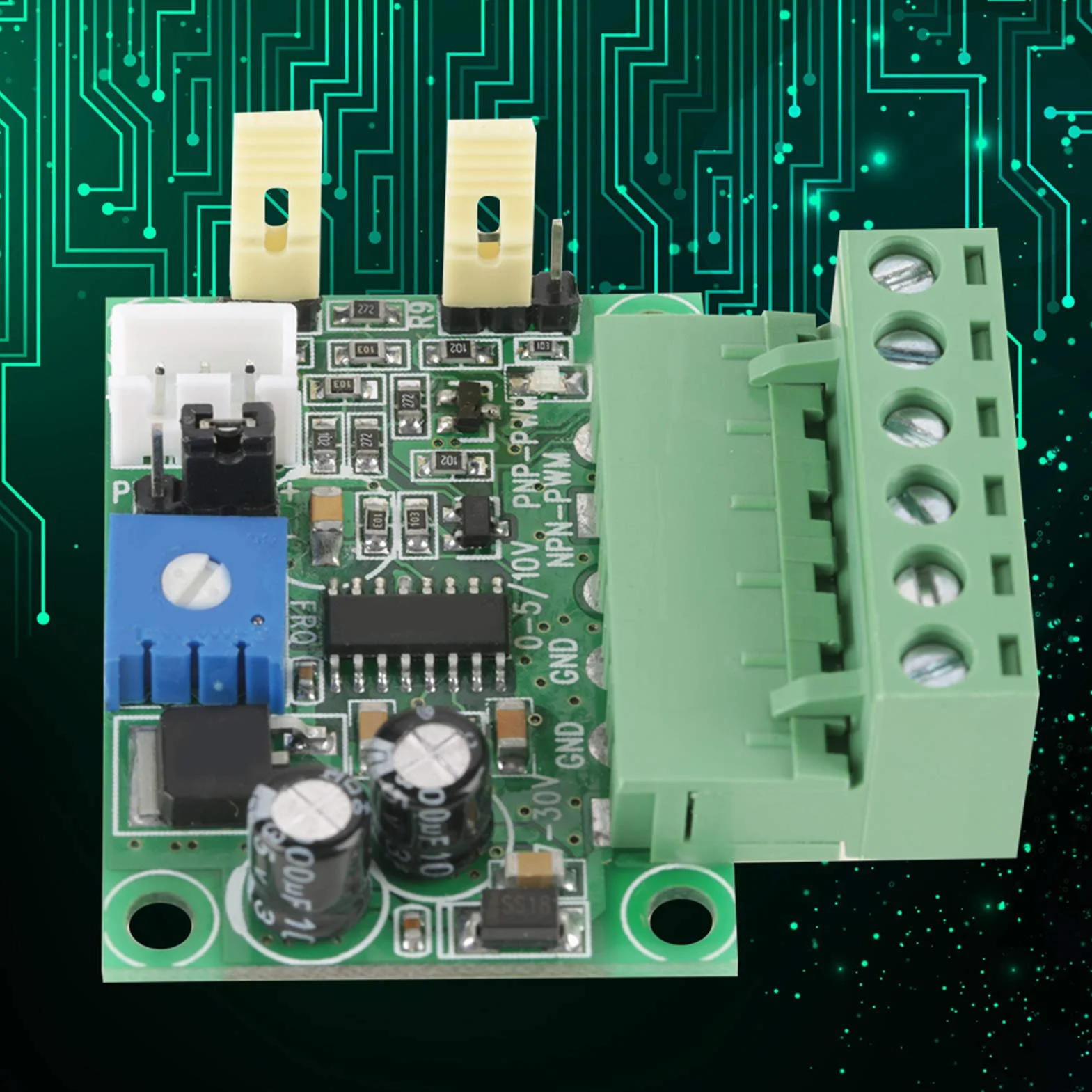 Analogowy Konwerter Napięcia PWM 0-5V/0-10V do Sygnału PWM 2kHz-20kHz, Moduł Sterowania Prędkością Silnika z Wejściem Analogowym 0-100%