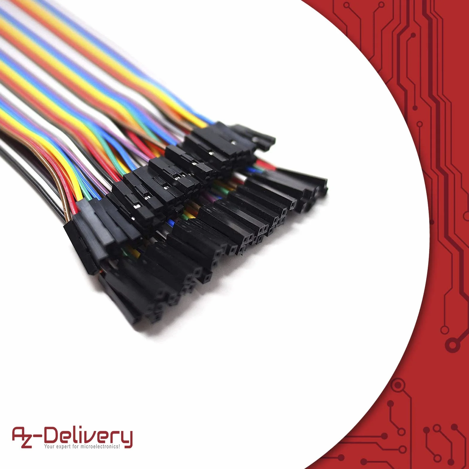 AZDelivery 5 x Przewód połączeniowy 20 cm F2M żeński do męskiego kompatybilny z Arduino i Raspberry Pi