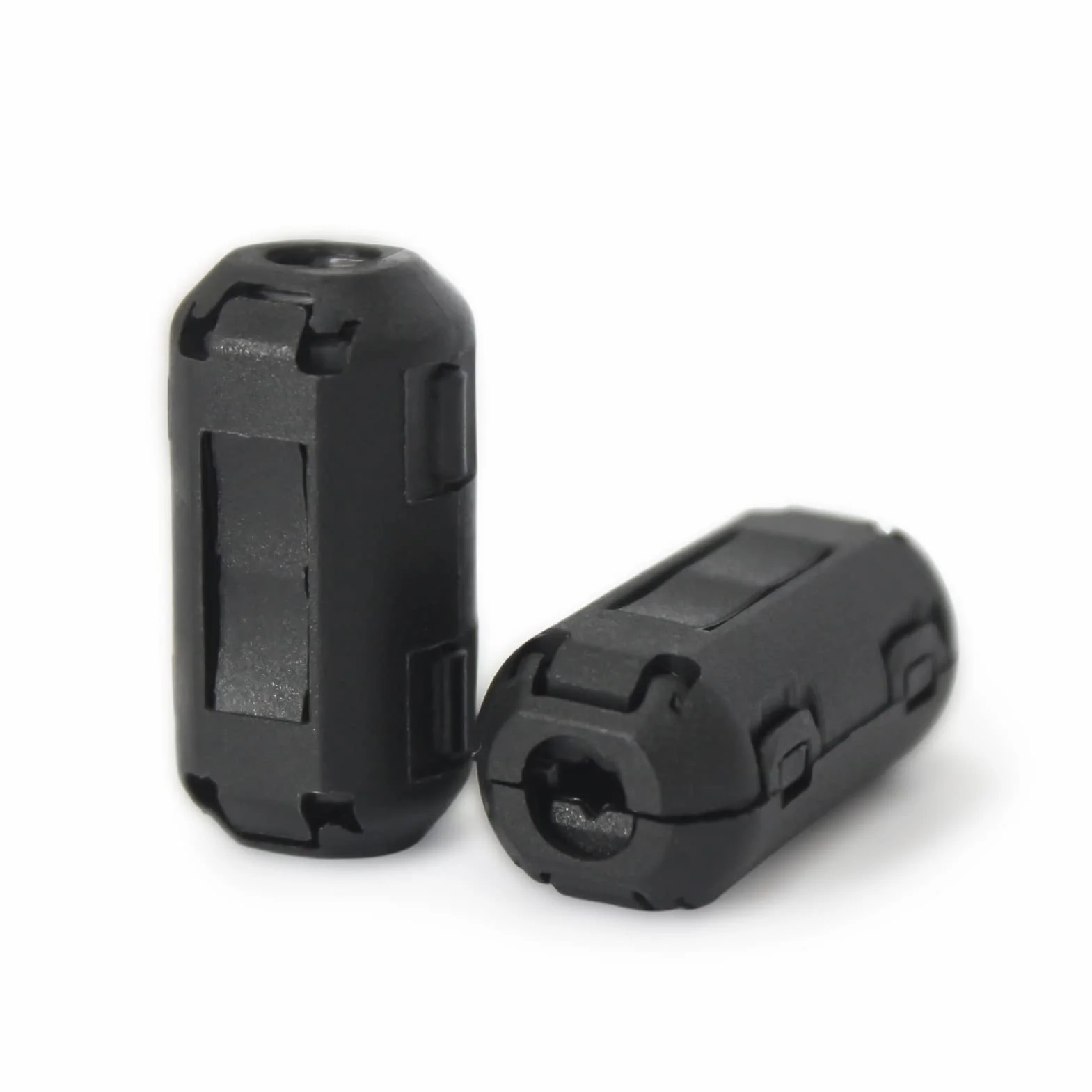TOJOIN 10SZT Ferrite Bead Clip na Rdzeniu Ferrytowym Tłumik Zakłóceń RFI EMI Pierścienie Ferrytowe Klips Kablowy do Telefonu, Telewizora, głośnika, Radia USB, Sprzętu Audio Średnica Wewnętrzna 9 mm Czarny