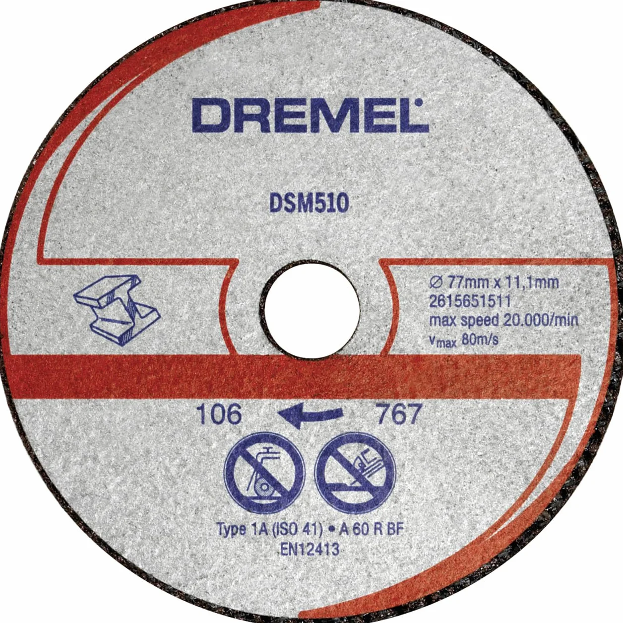 Dremel DSM510 wielofunkcyjna tarcza tnąca, zestaw akcesoriów z 3 tarczami tnącymi 77 mm do piły tarczowej do cięcia i cięcia drewna i miękkich materiałów