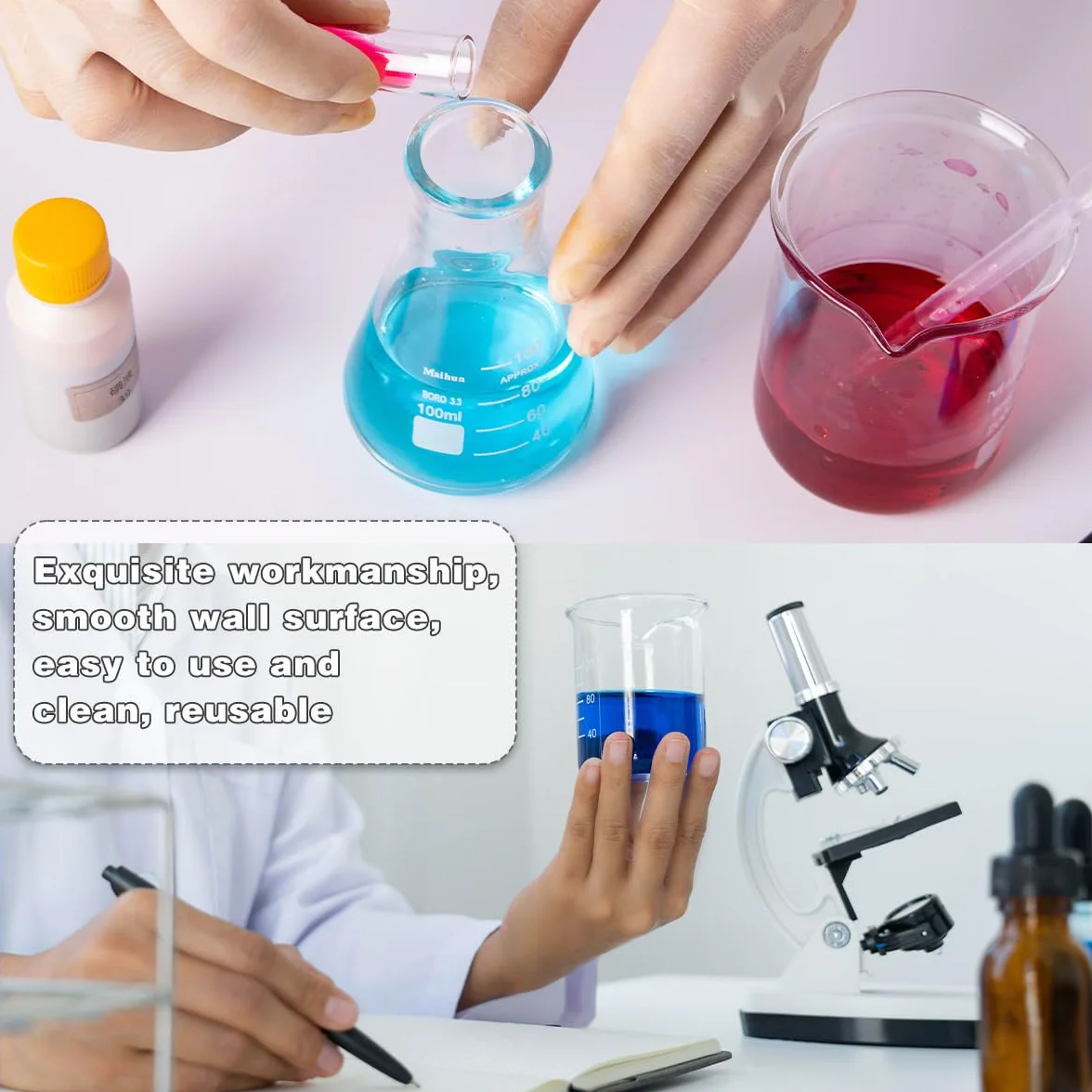 5 szt. szklanka do kubków 100 ml 50 ml 25 ml 10 ml 5 ml szklanka miarka chemia szklanka kubek szkło borokrzemowe kubek do laboratorium