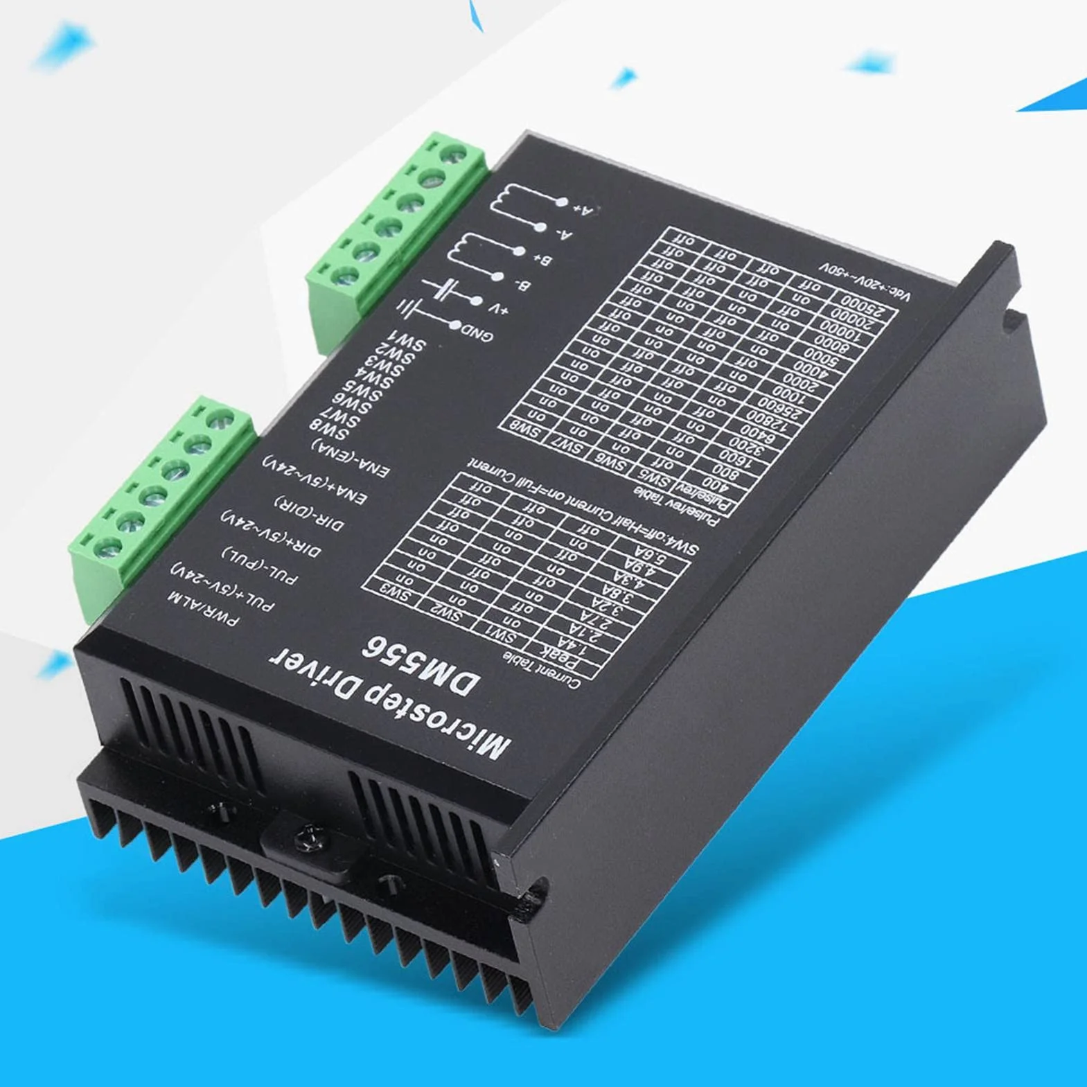 Dm556 Cyfrowy Silnik Krokowy Sterownik Silnika Krokowego Nema 34, Dm556 Sterownik 2-fazowy 5.6A Sterownik Microstep Cyfrowy dla 57 86 Silników Krokowych NEMA23 NEMA34 Sterownik