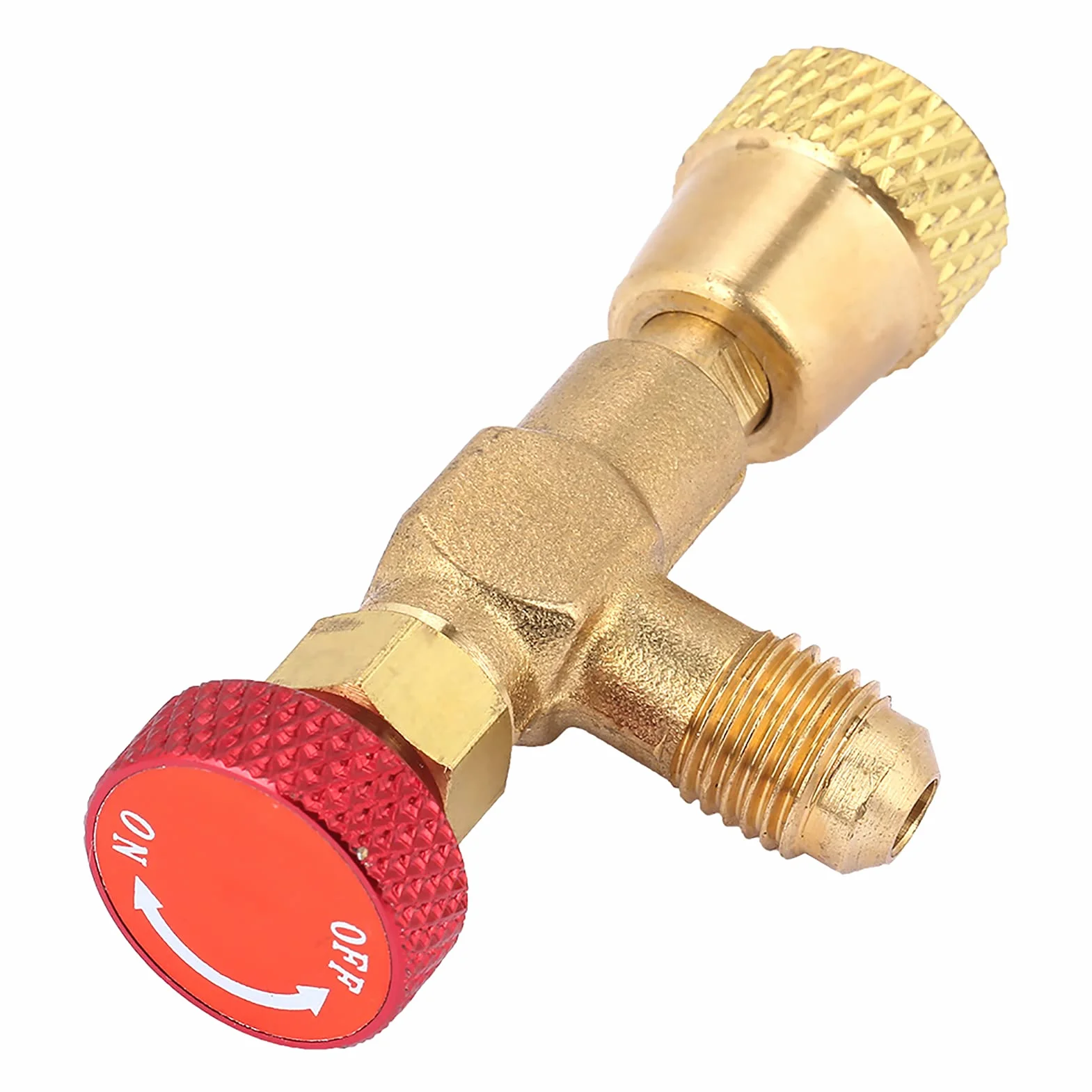 Adapter do klimatyzacji R410a Zawór Regulacji Przepływu Czynnika Chłodniczego Mosiężny 1/4''-5/16'' Zawór Żeński Serwis Klimatyzacyjny Elastyczne Ładowanie