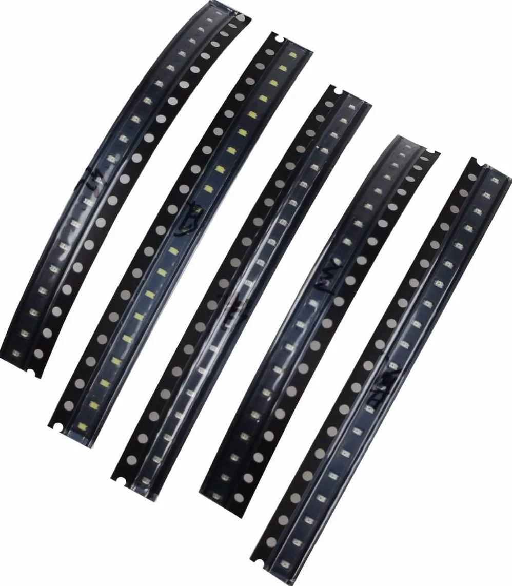 Zestaw 100 sztuk 0603 SMD LED czerwony żółty zielony czarny niebieski biały