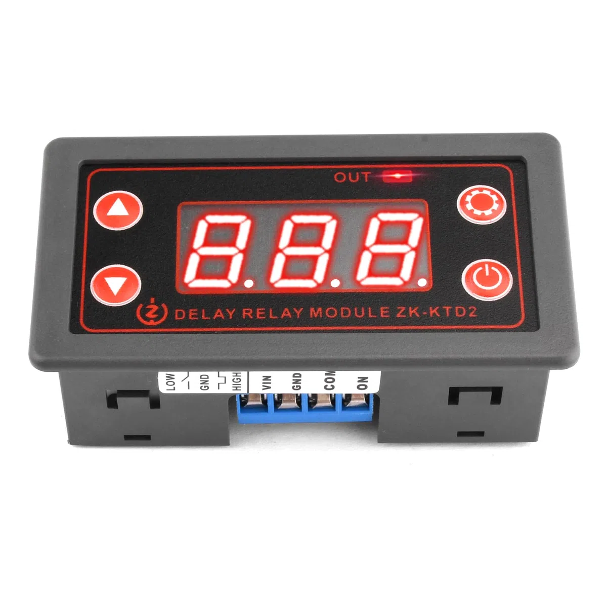 Przekaźnik czasowy DC 5V-30V Programowalny moduł przełącznika przekaźnikowego Wyświetlacz LED Cyfrowy cykl czasu 0.1s-999mins Sterowanie ON-Off dla lekkiej pompy wodnej silnika