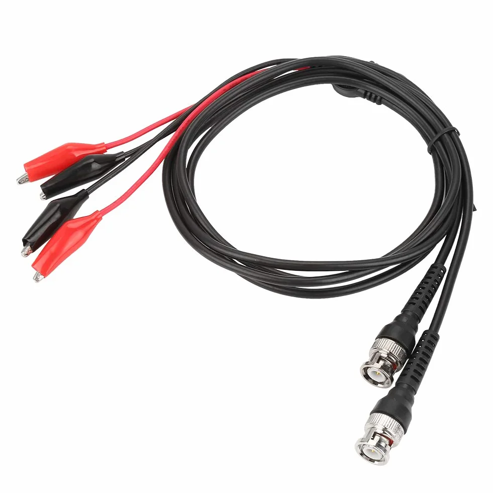 Przewody pomiarowe BNC, 2 szt. P1011 Q9 oscyloskopowy kabel pomiarowy do podwójnego zacisku krokodylkowego 108 cm