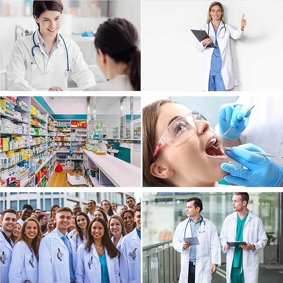Fartuch laboratoryjny bawełniany z 3 kieszeniami uniseks