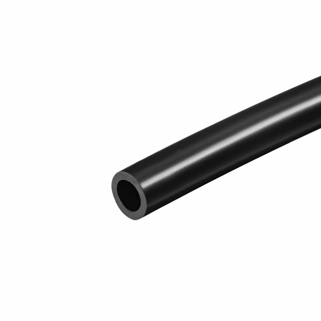 TOP-VIGOR Rurka silikonowa, średnica 6 mm x 10 mm, średnica zewnętrzna 1 m, elastyczna rura z gumy silikonowej, wąż wodno-powietrzny, rura do transferu pompy, czarna