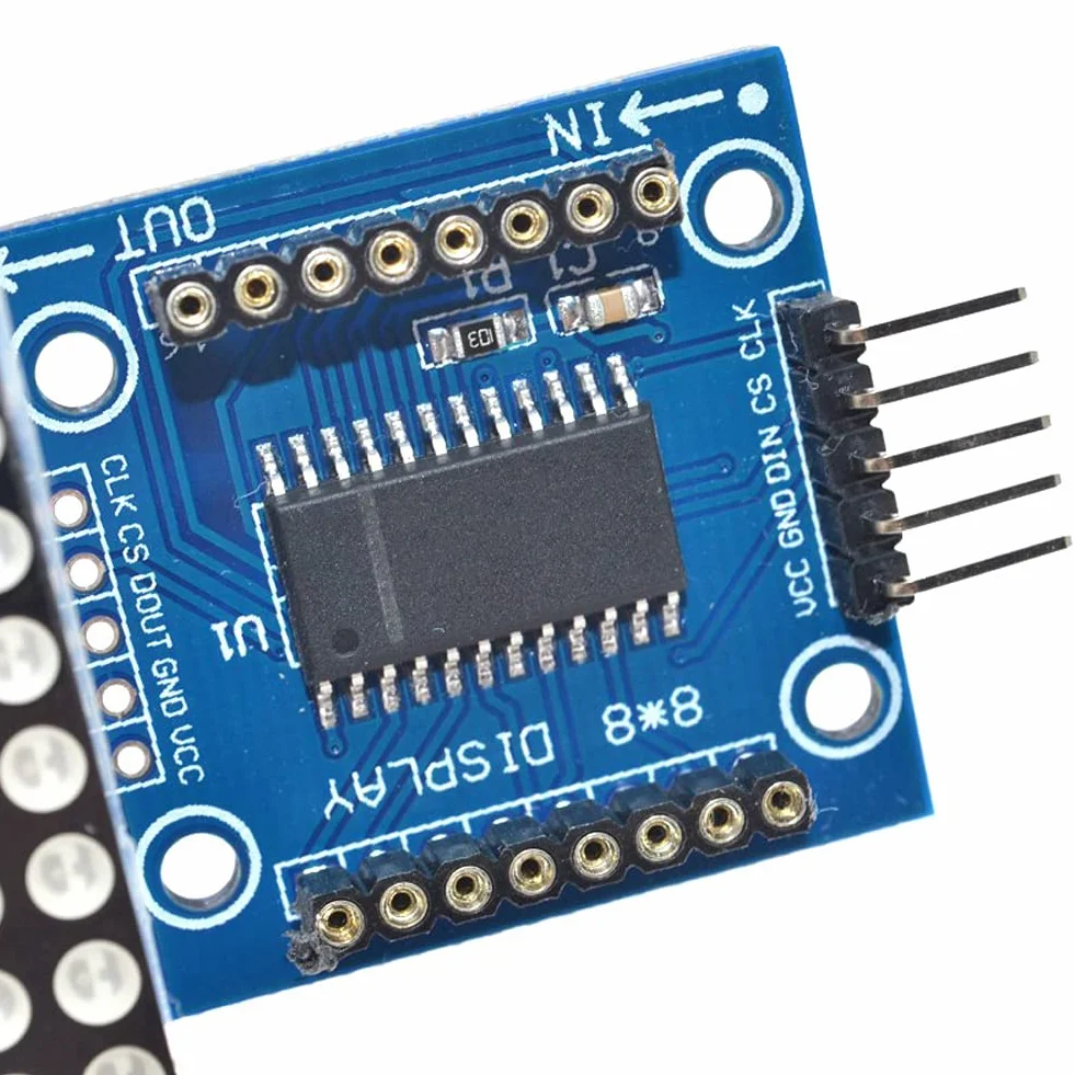 8x32 Dot Matrix pojedyncze niebieskie światło MCU sterujące LED moduł wyświetlacza do Arduino/MCU/51/AVR/STM32/Raspberry Pi