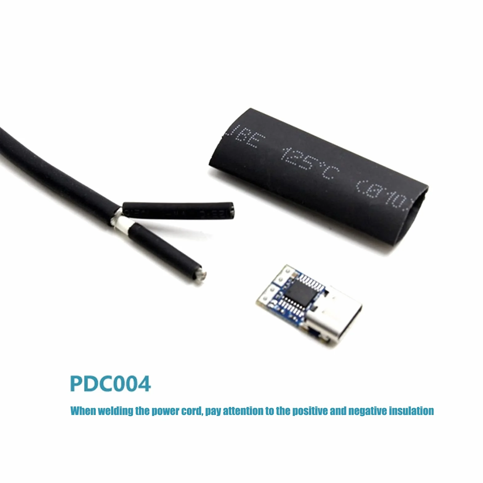 Jadeshay Moduł wyzwalający 5 szt. USB-C PDC004 PD 12 V DC stałe napięcie moduł wyzwalacza zasilania 5A typ C wejście żeńskie