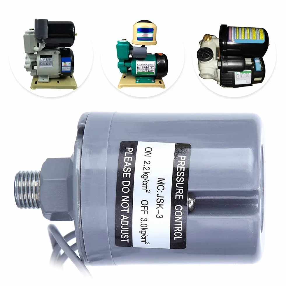 Przełącznik Ciśnienia Wody Regulator Ciśnienia Pompy Wodnej Sterownik Elektroniczny 220 V do Automatycznej Pompy Wspomagającej (2,2-3,0 kg)