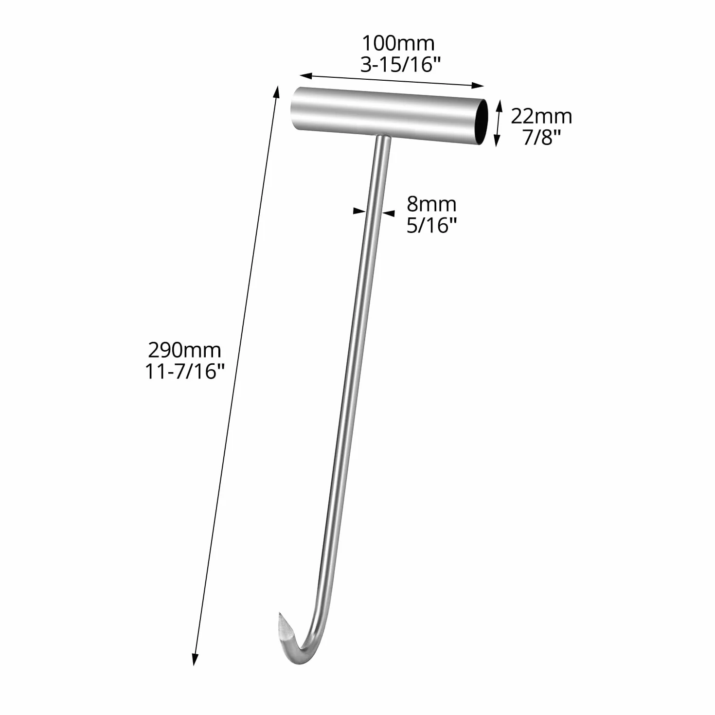 QWORK 2 szt. 30 cm podnośnik pokrywy kanału ze stali nierdzewnej