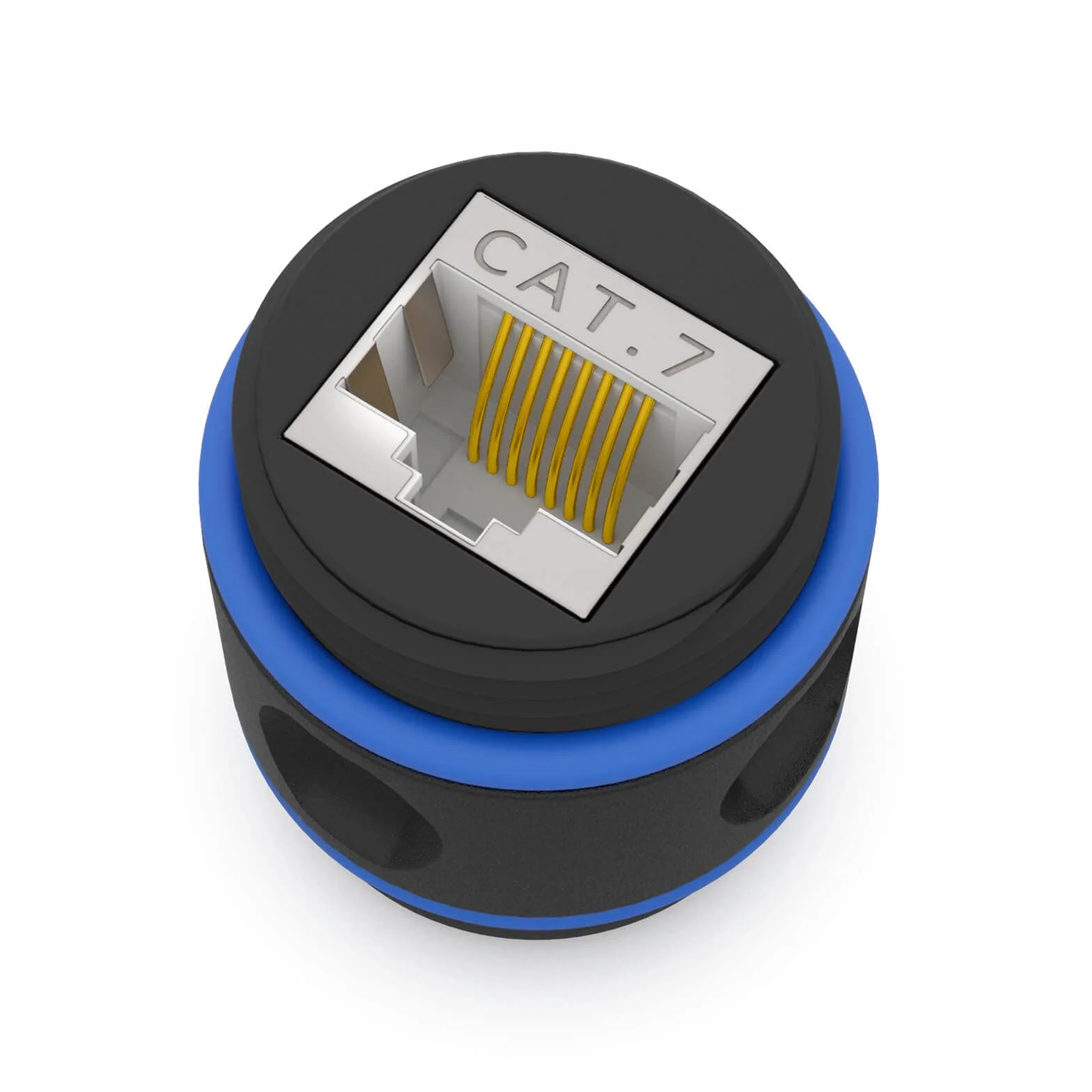 hb-digital 1 x RJ45 złącze kabla krosowego, CAT. 7 OUTDOOR IP68, wodoszczelne złącze Ethernet, kabel sieciowy, adapter LAN przedłużacz gniazdo RJ45 (8P8C) STP AWG26-22, na zewnątrz, kolor czarny
