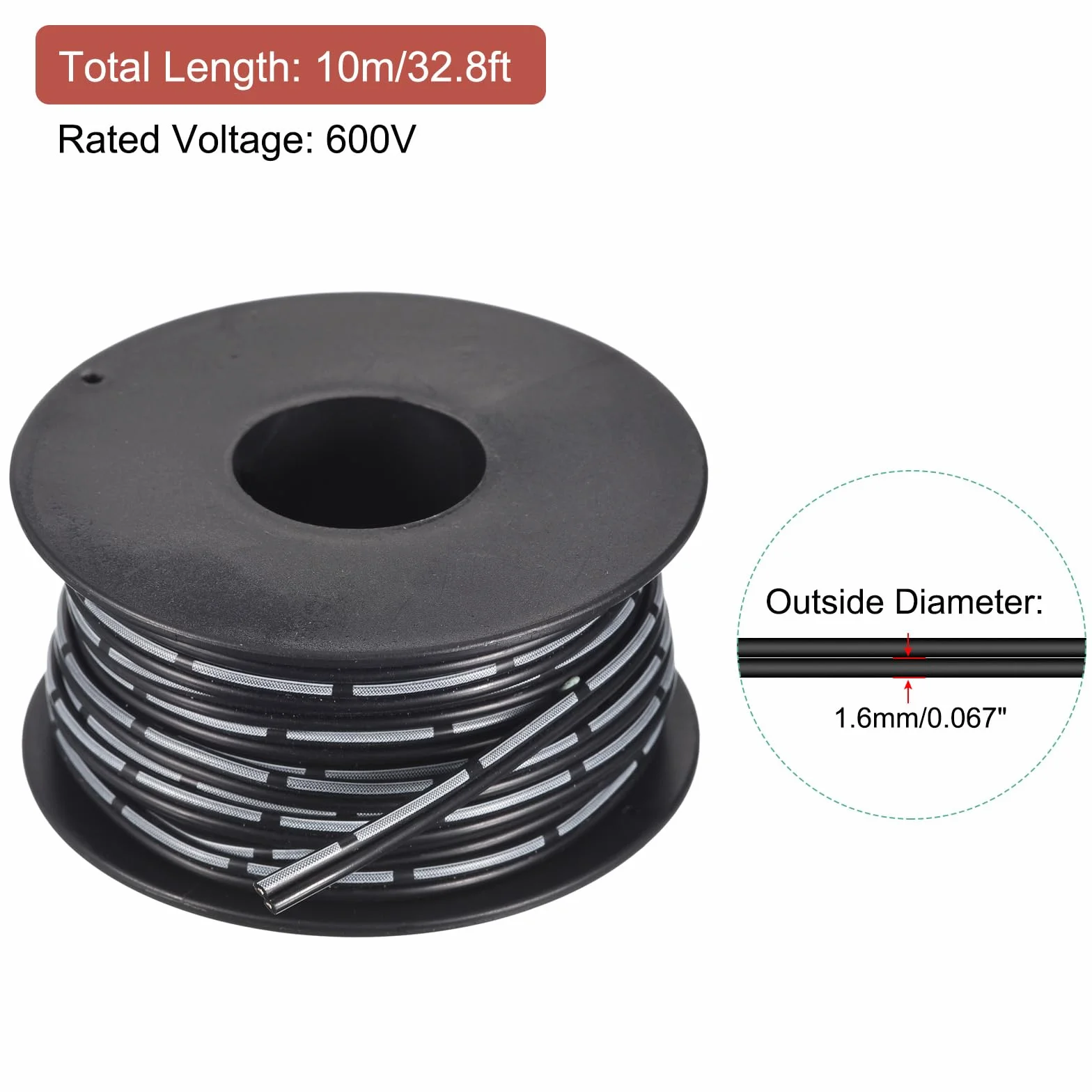 QUARKZMAN 24AWG silikonowy kabel płaski, 2-biegunowy, 24 G, płaski kabel, elastyczny drut silikonowy, 10 m, czarny, ocynkowany drut miedziany do modeli samolotów, modeli samochodów, urządzeń