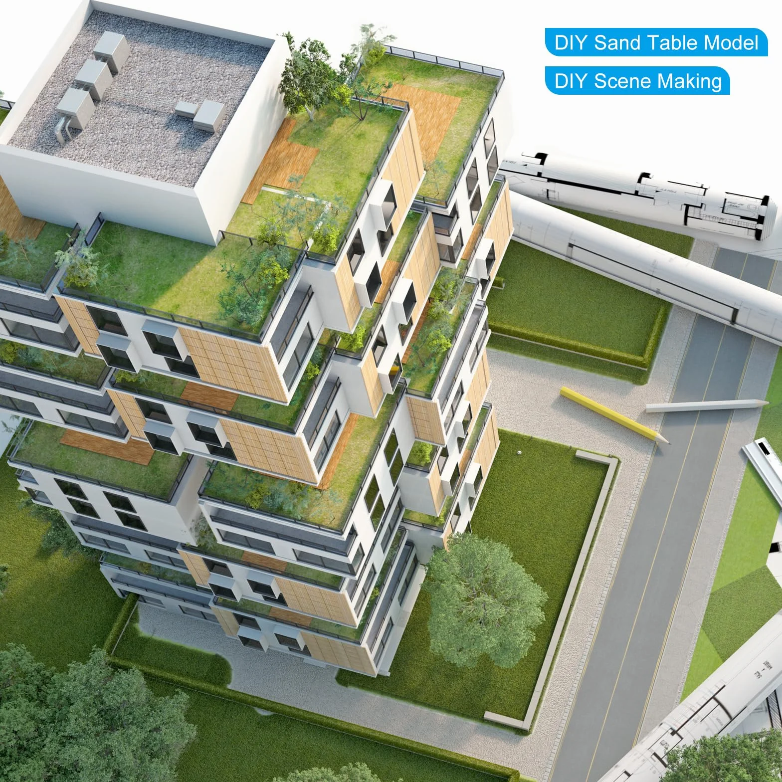 QUARKZMAN Pręt okrągły z tworzywa sztucznego ABS, 5 mm x 250 mm, do samodzielnego wykonania, modelu architektonicznego, stołu piaskowego, opakowanie 15 sztuk