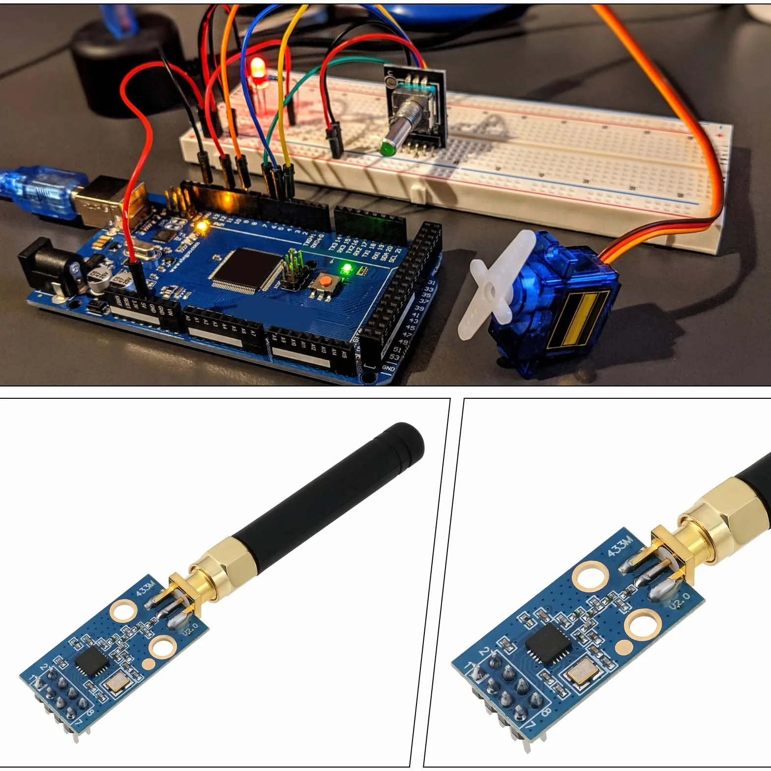 ECSiNG CC1101 bezprzewodowy moduł nadawczo-odbiorczy RF z anteną SMA 315/433/868/915 MHz