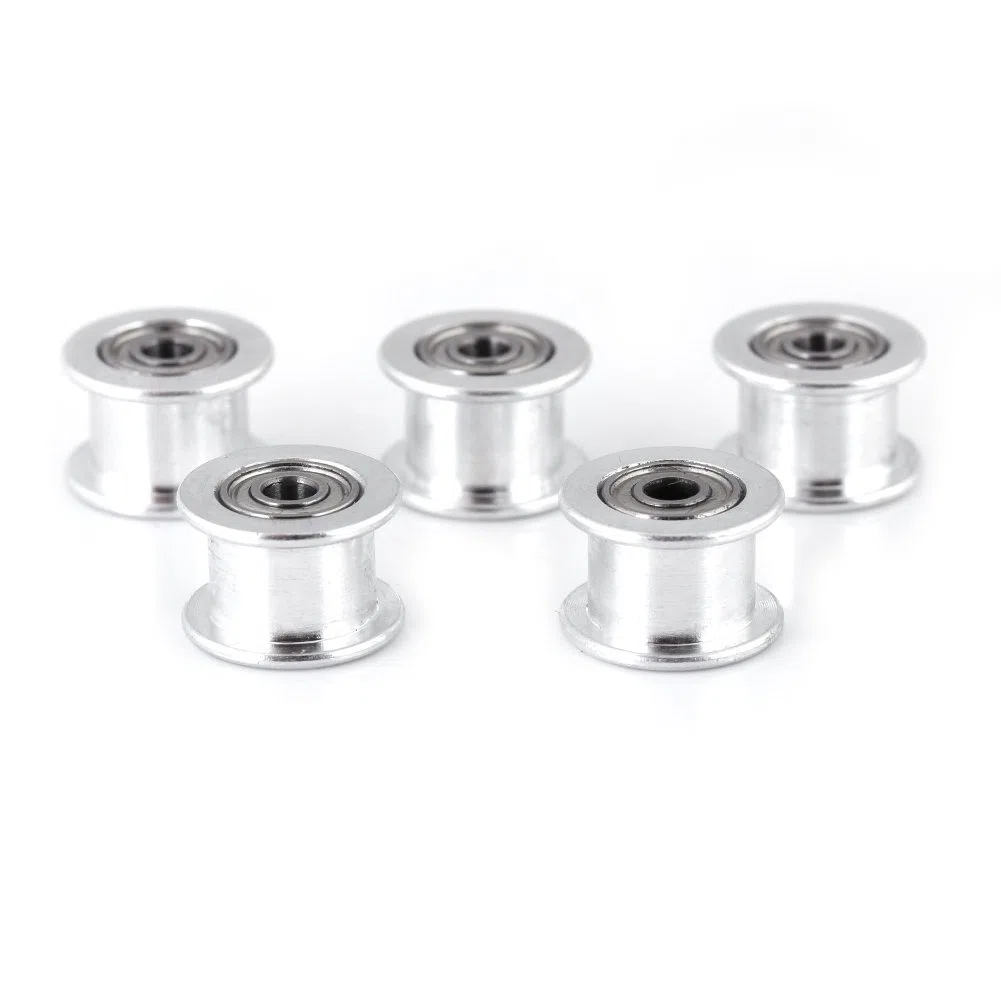 Aluminiowe koło pasowe rozrządu do drukarki 3D - 5-częściowy zestaw, 2GT, otwór 3 mm/5 mm, 16/20/zęby bezzębne, szerokość paska 6 mm/10 mm (W6 mm 16T otwór 3 bezzębny)