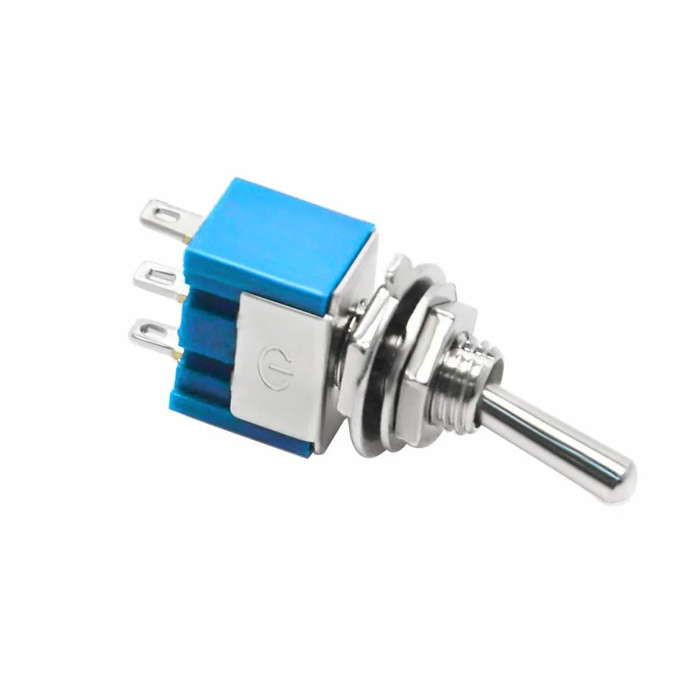 25 szt. Premium 6A / 125VAC Mini przełącznik dwustabilny, 3 piny, 2-pozycyjny, blokujący przełącznik kołyskowy SPDT, MTS102
